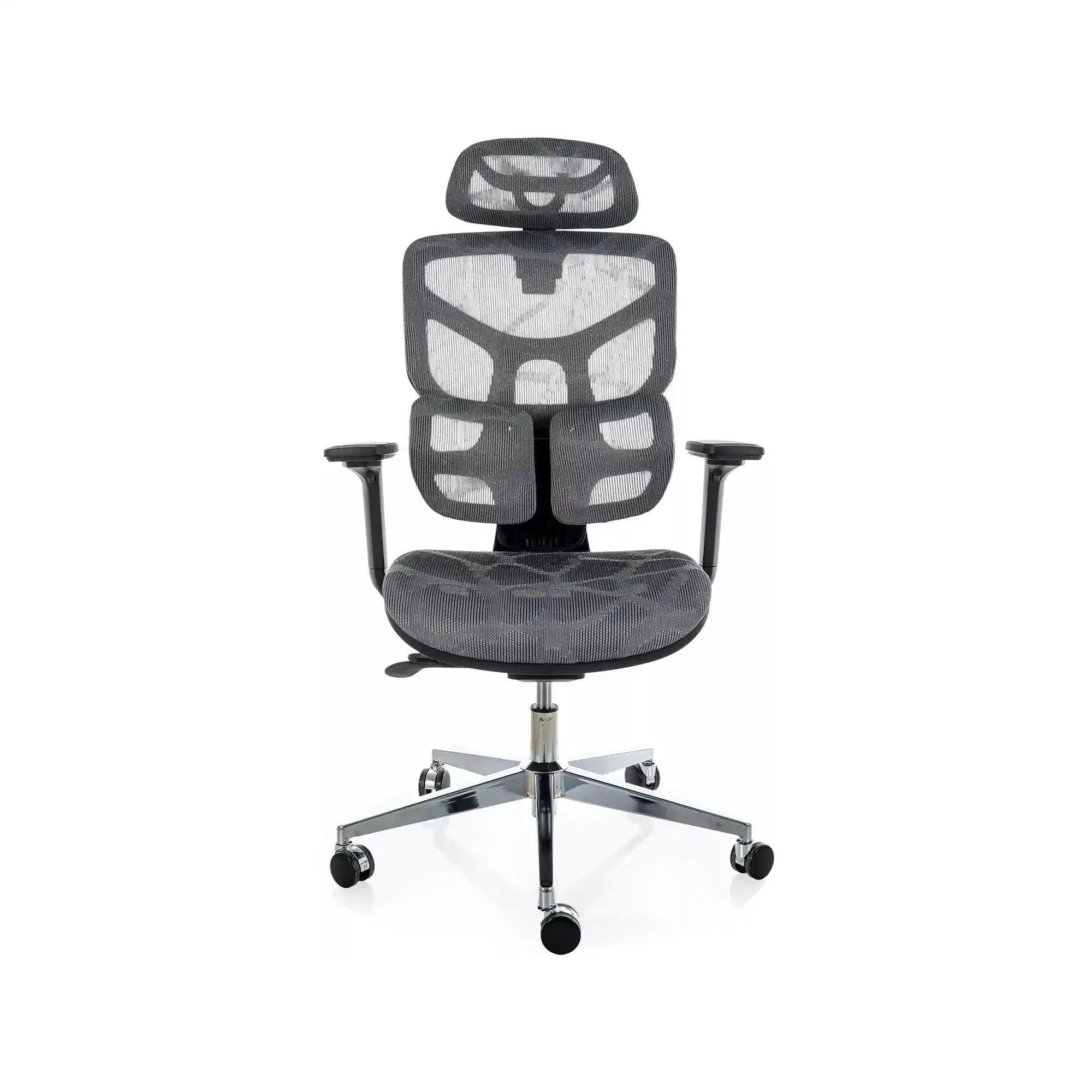 Scaun birou EQ-1, gri, plasă, 71x48x112 cm