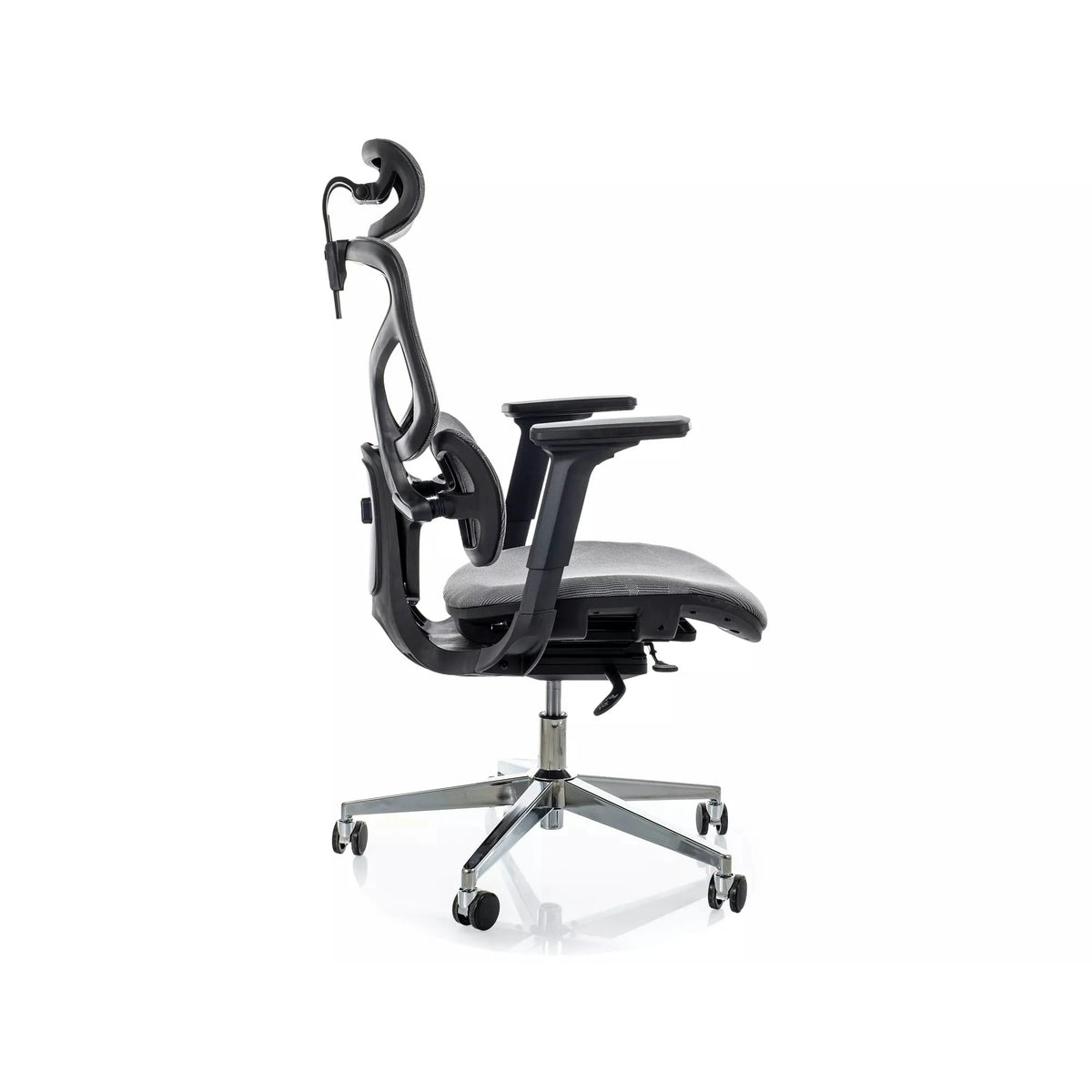 Scaun birou EQ-1, gri, plasă, 71x48x112 cm