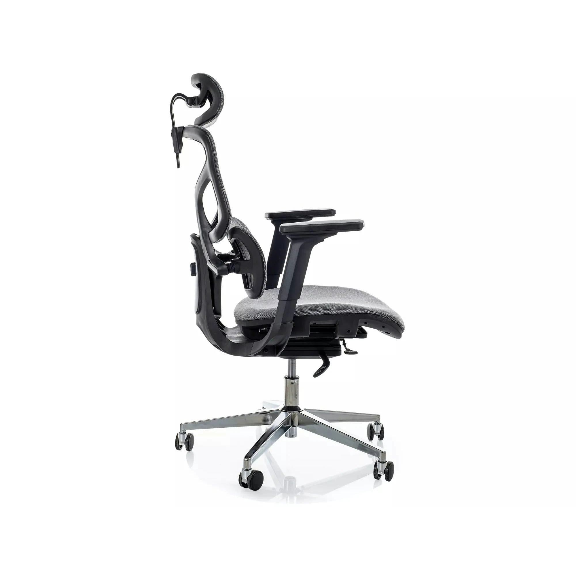 Scaun birou EQ-1, gri, plasă, 71x48x112 cm