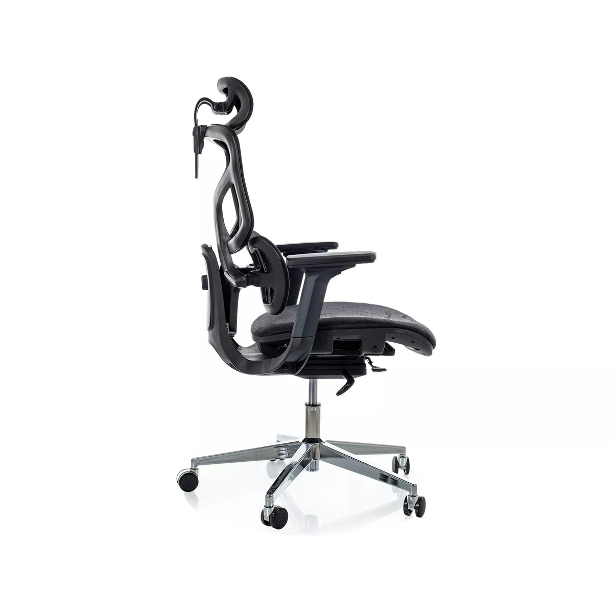 Scaun birou EQ-1, negru, plasă, 71x48x112 cm