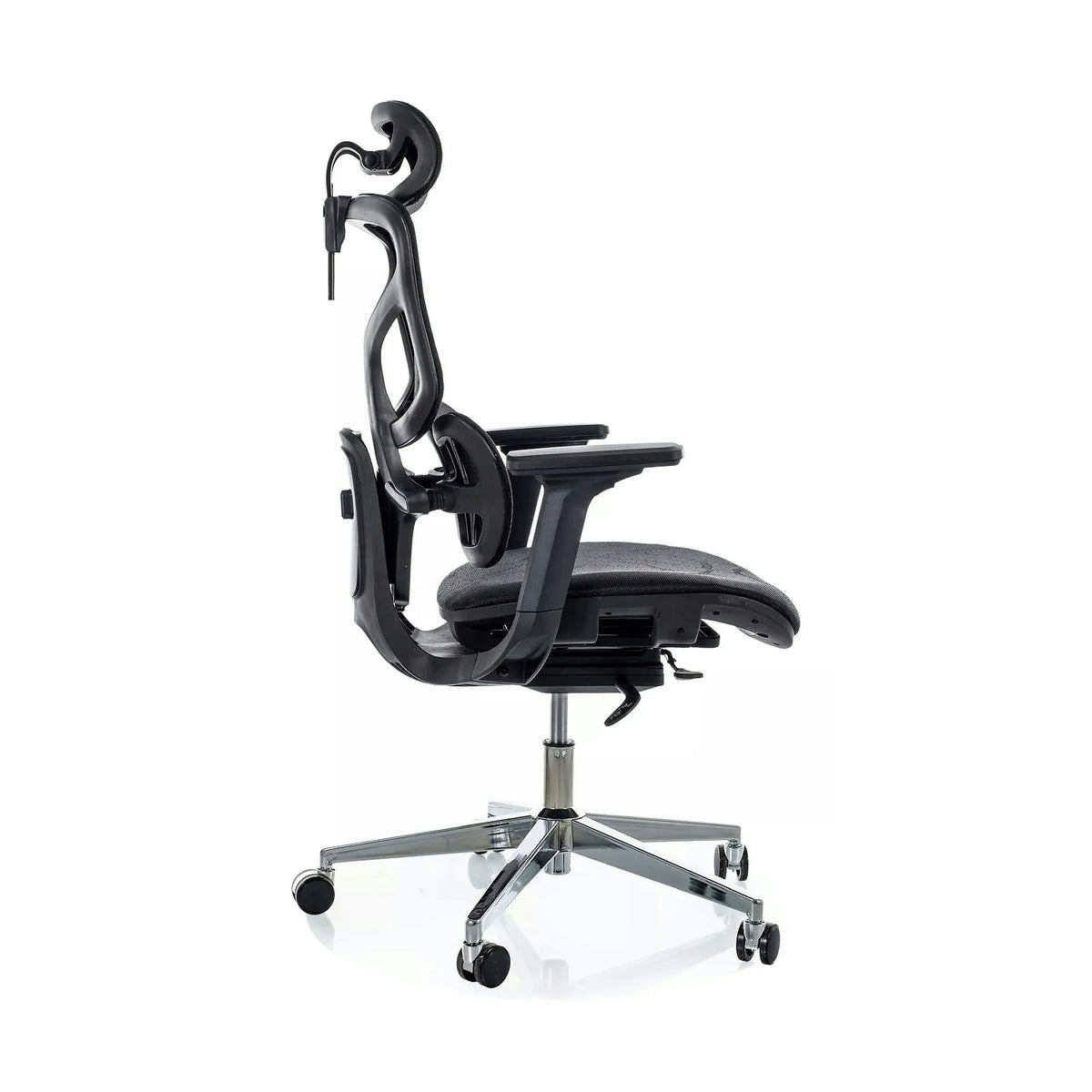Scaun birou EQ-1, negru, plasă, 71x48x112 cm