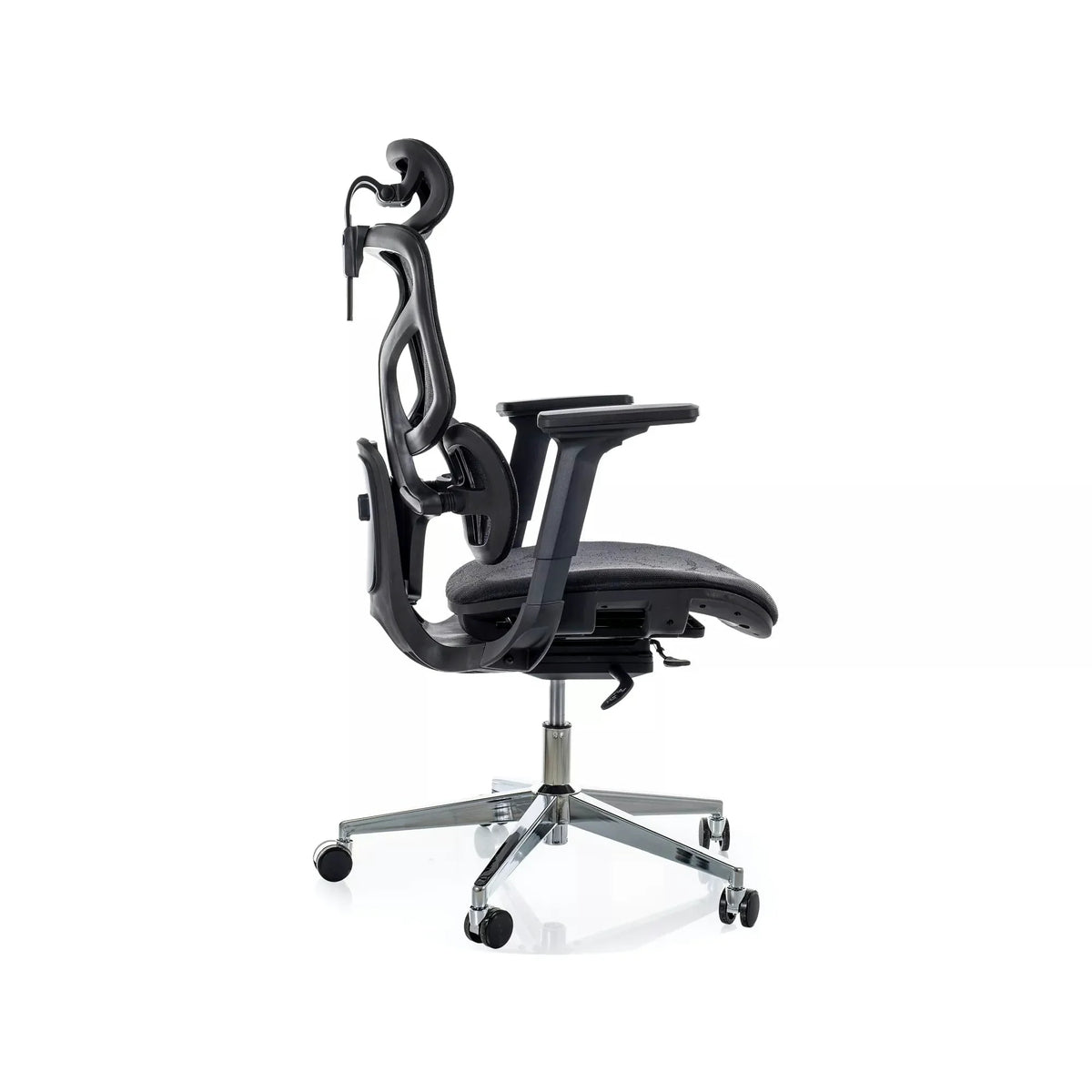 Scaun birou EQ-1, negru, plasă, 71x48x112 cm