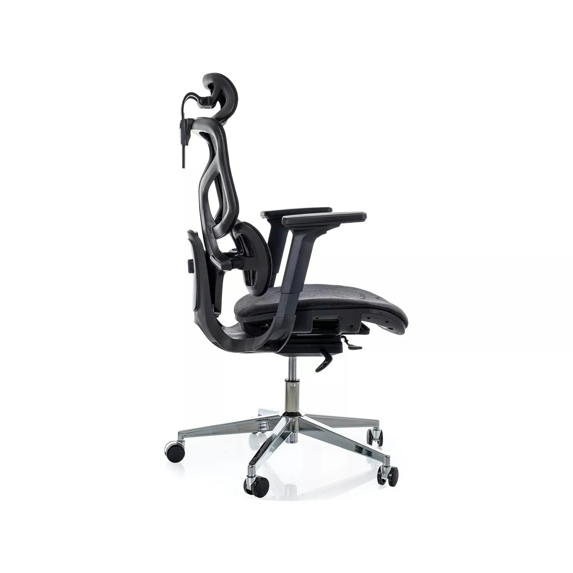 Scaun birou EQ-1, negru, plasă, 71x48x112 cm