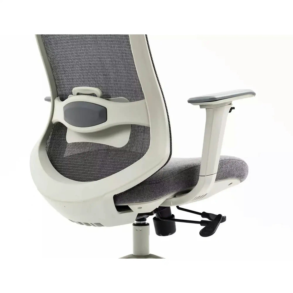 Scaun birou ERGON, gri, piele ecologica/plasa/stofa, 64x49x112/122 cm