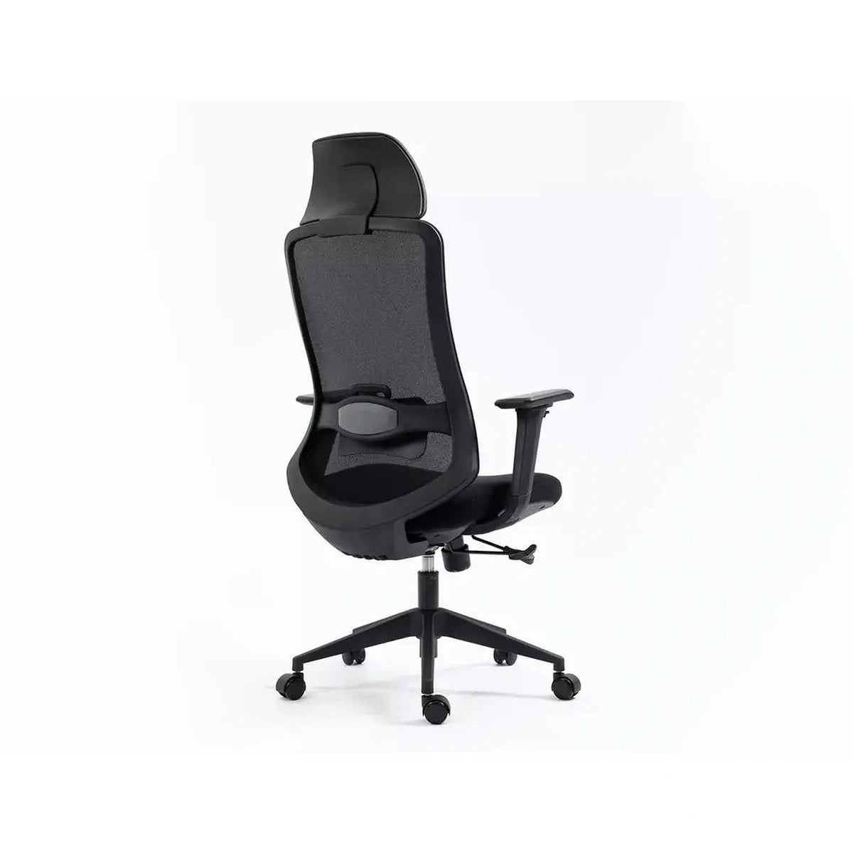 Scaun birou ERGON, negru, piele ecologica/plasa/stofa, 64x49x112/122 cm