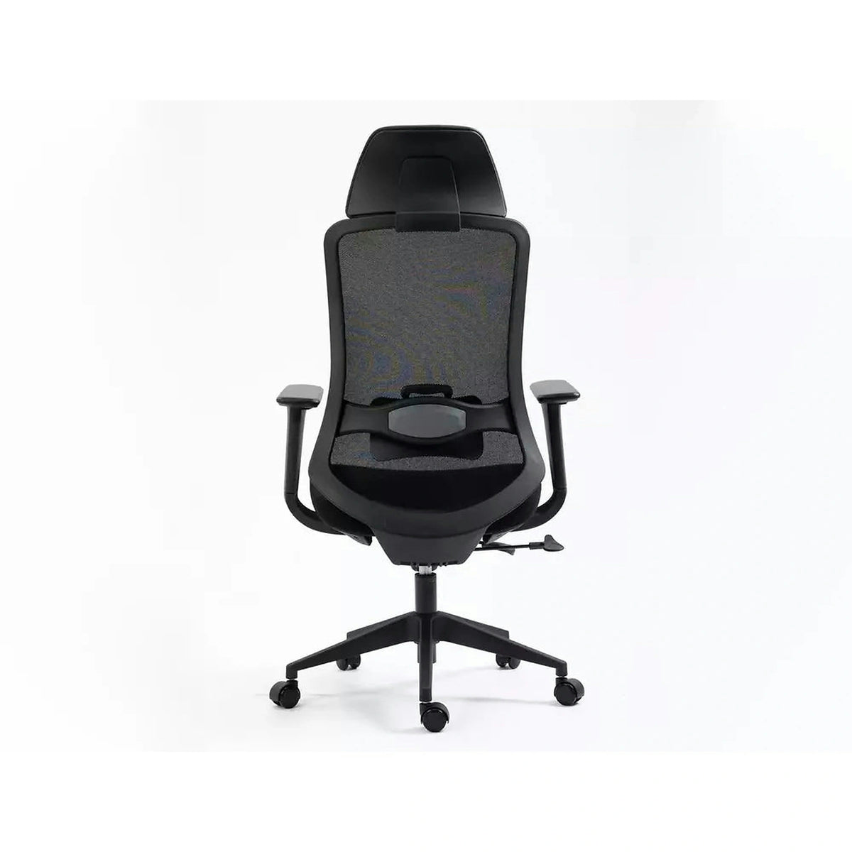 Scaun birou ERGON, negru, piele ecologica/plasa/stofa, 64x49x112/122 cm