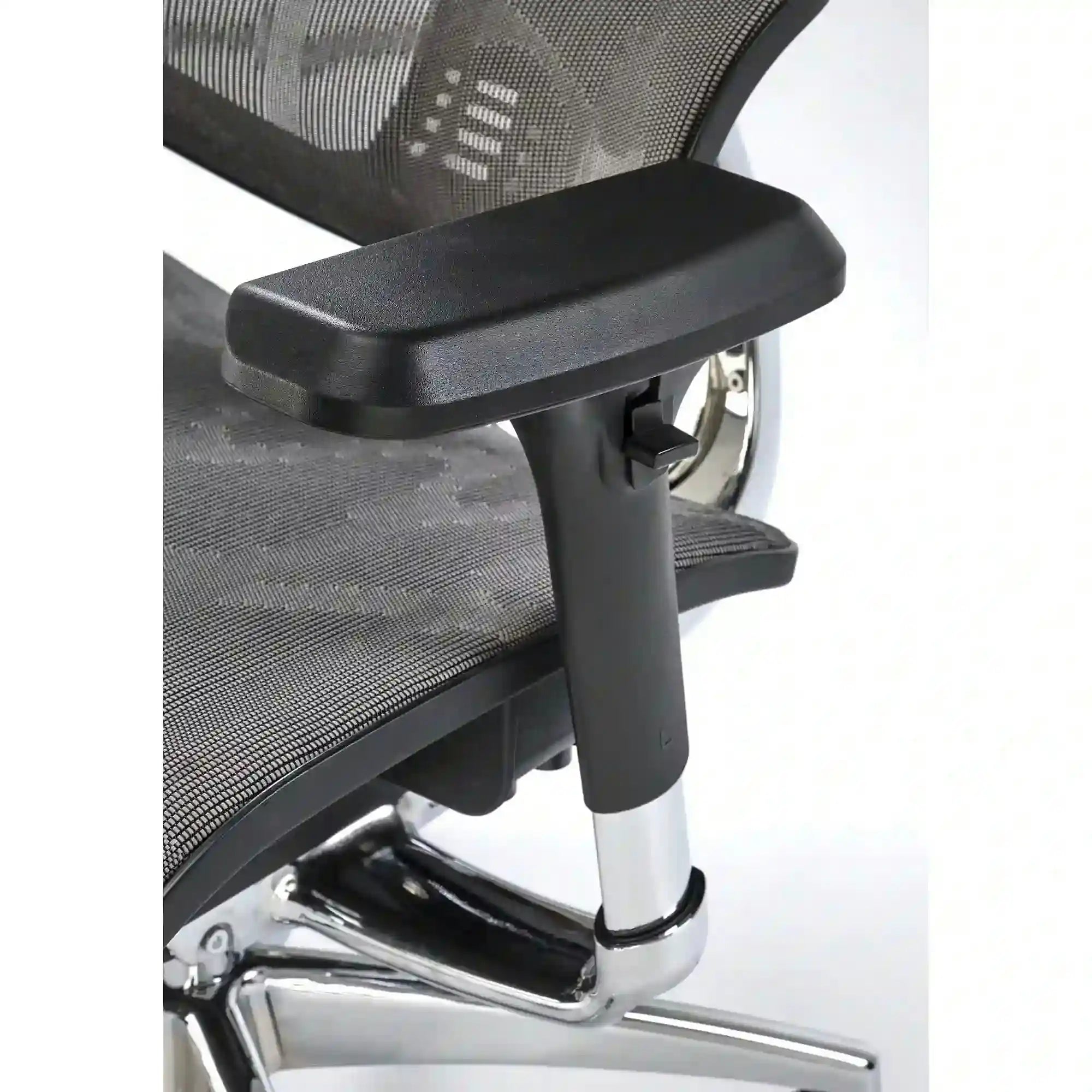 Scaun birou ETHAN, gri, plasa/metal, 72x70x130/139 cm