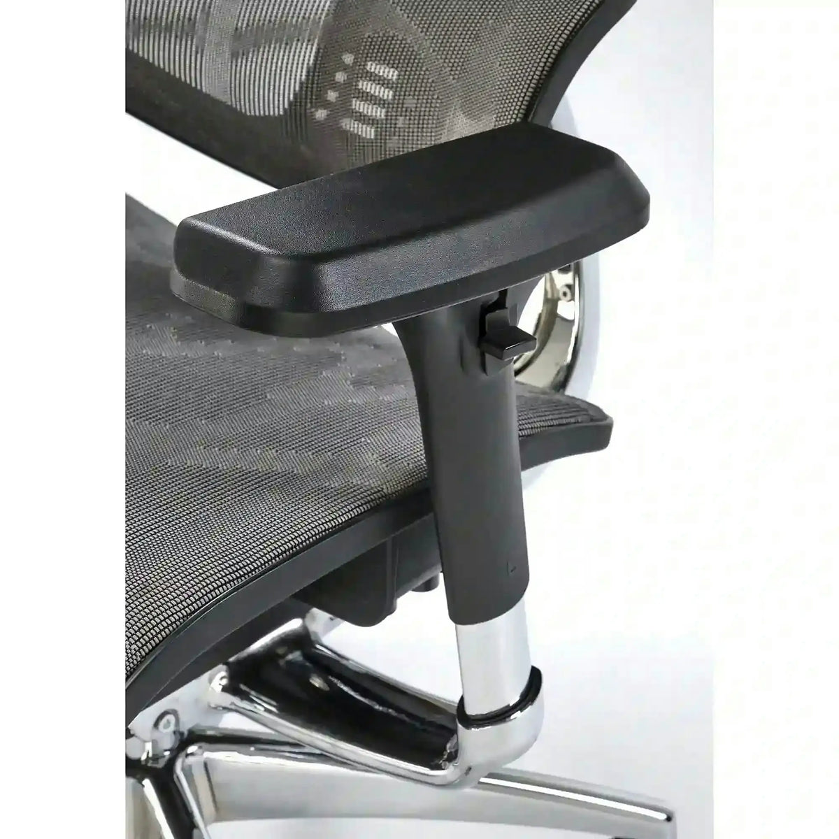 Scaun birou ETHAN, gri, plasa/metal, 72x70x130/139 cm