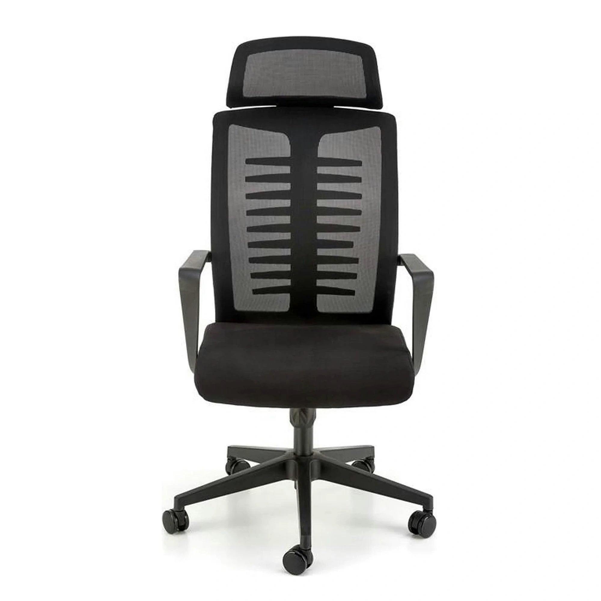 Scaun birou FABIO, negru, stofa clasica, 60x62x118/128 cm