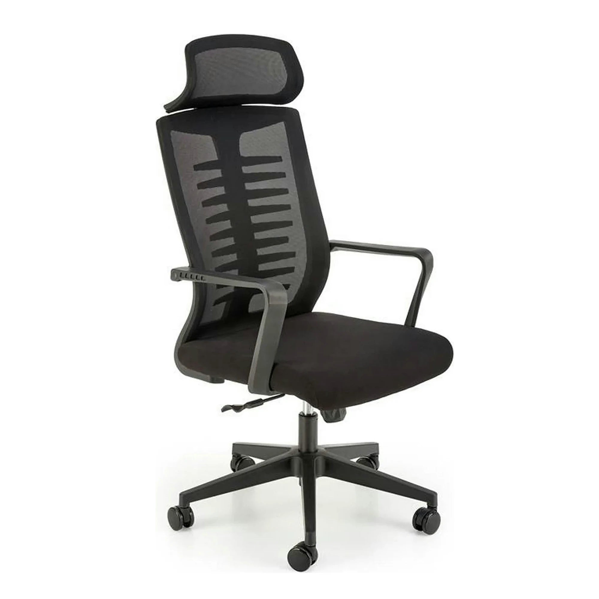 Scaun birou FABIO, negru, stofa clasica, 60x62x118/128 cm