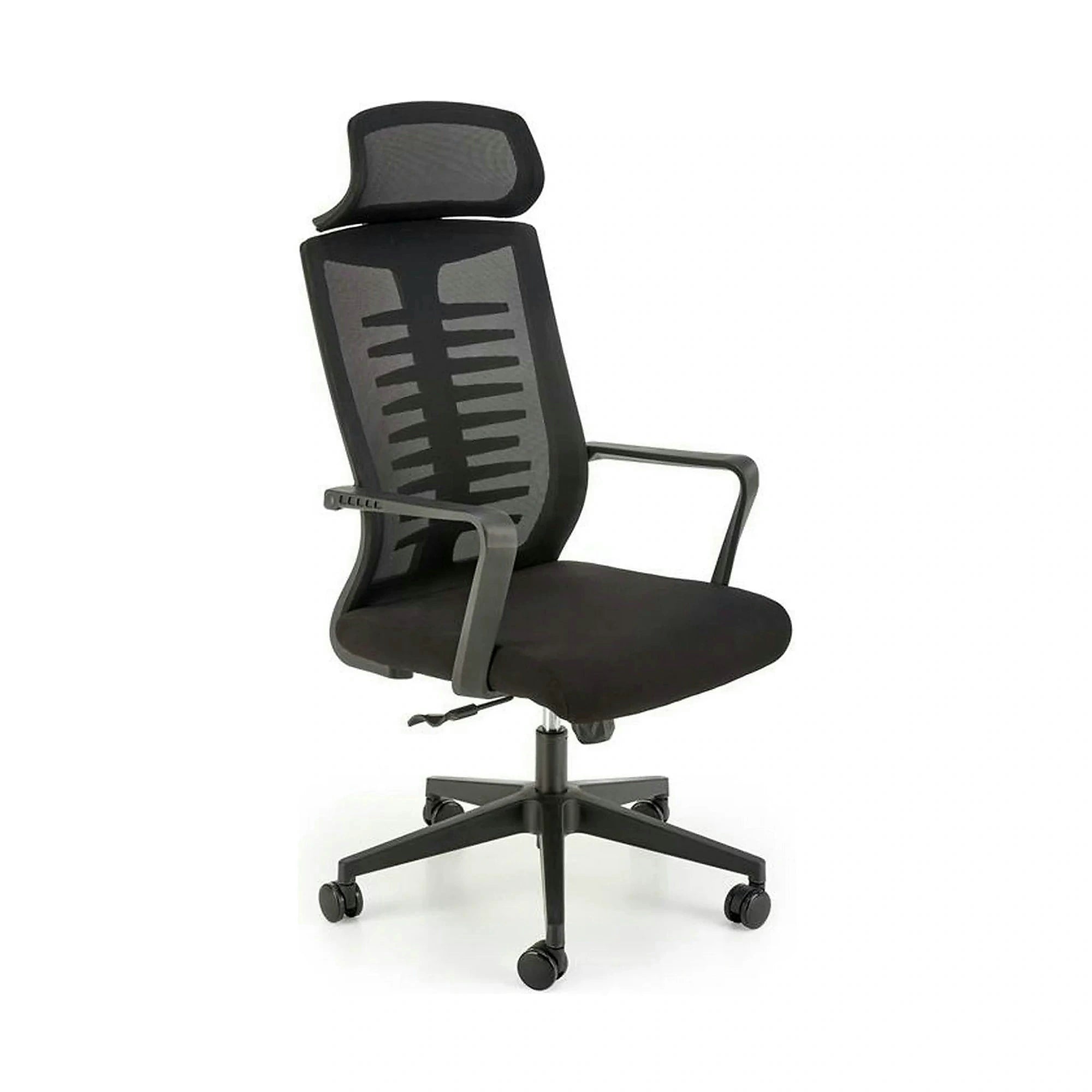 Scaun birou FABIO, negru, stofa clasica, 60x62x118/128 cm