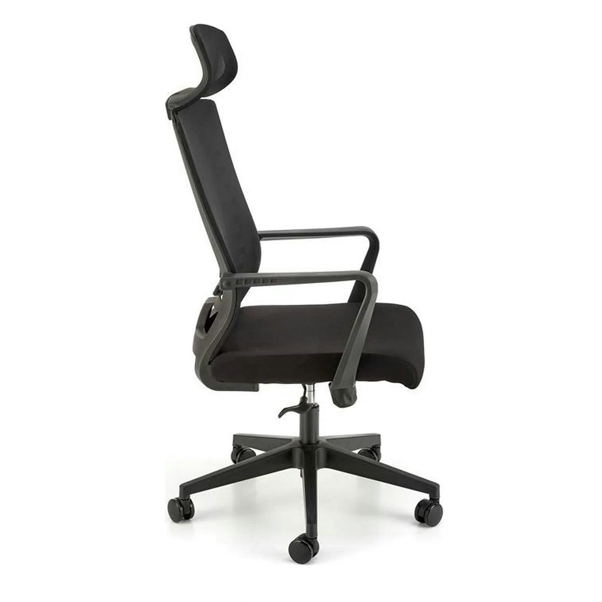 Scaun birou FABIO, negru, stofa clasica, 60x62x118/128 cm