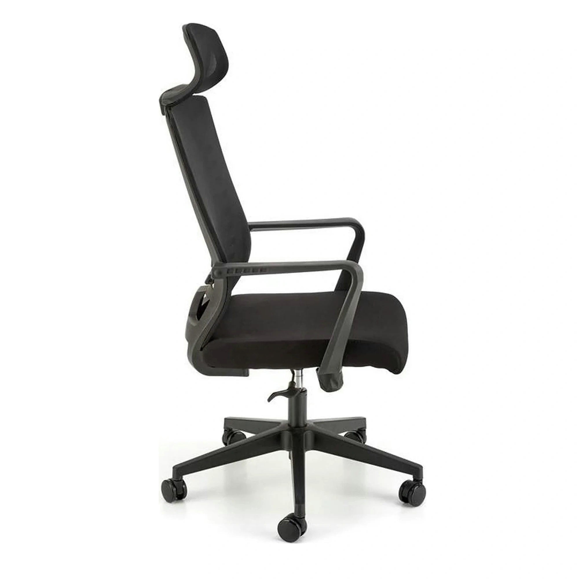 Scaun birou FABIO, negru, stofa clasica, 60x62x118/128 cm