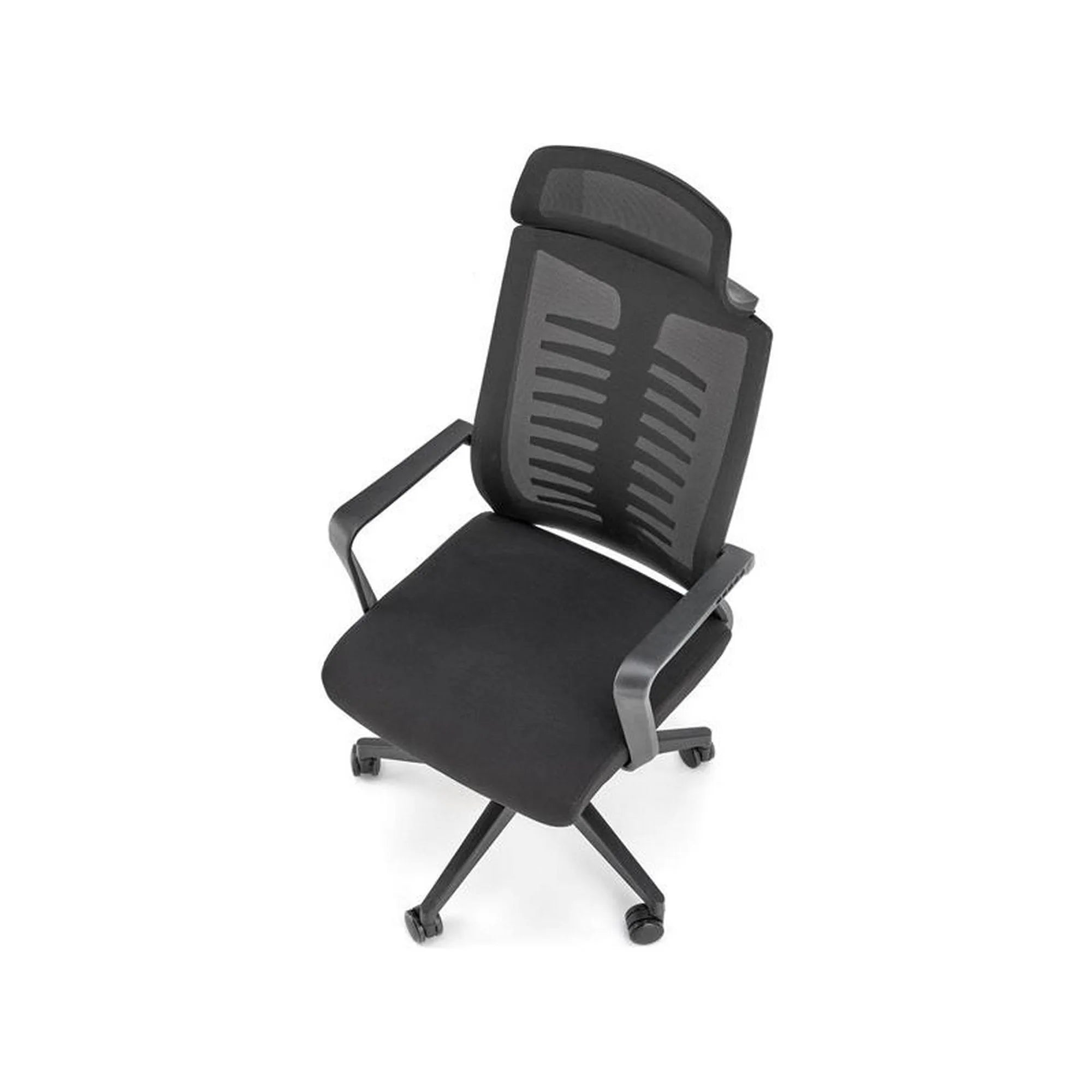 Scaun birou FABIO, negru, stofa clasica, 60x62x118/128 cm