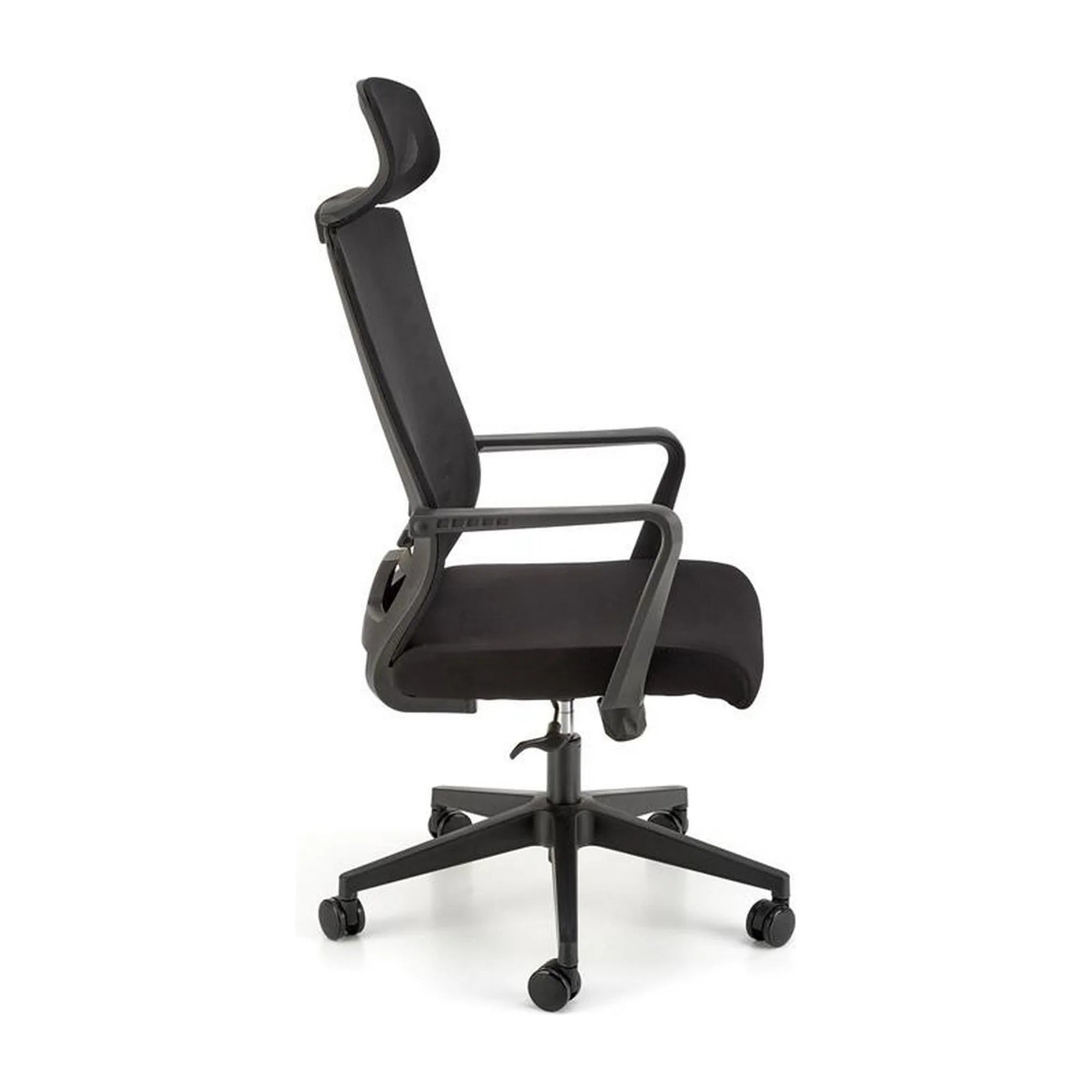 Scaun birou FABIO, negru, stofa clasica, 60x62x118/128 cm