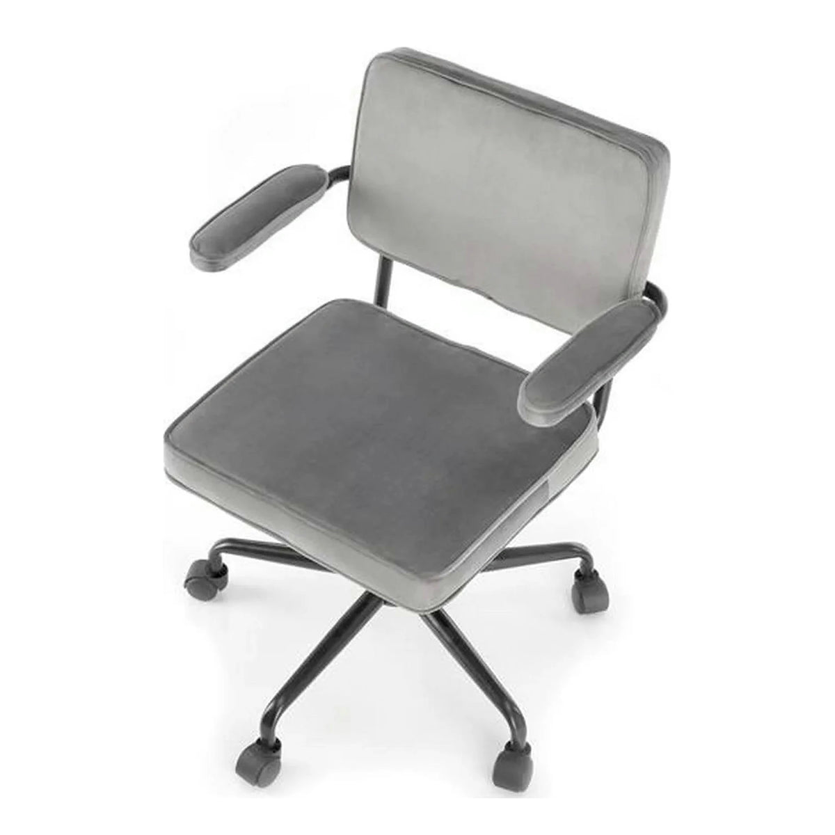 Scaun birou FIDEL, gri/negru, stofa clasica/metal, 62x56x81/91 cm