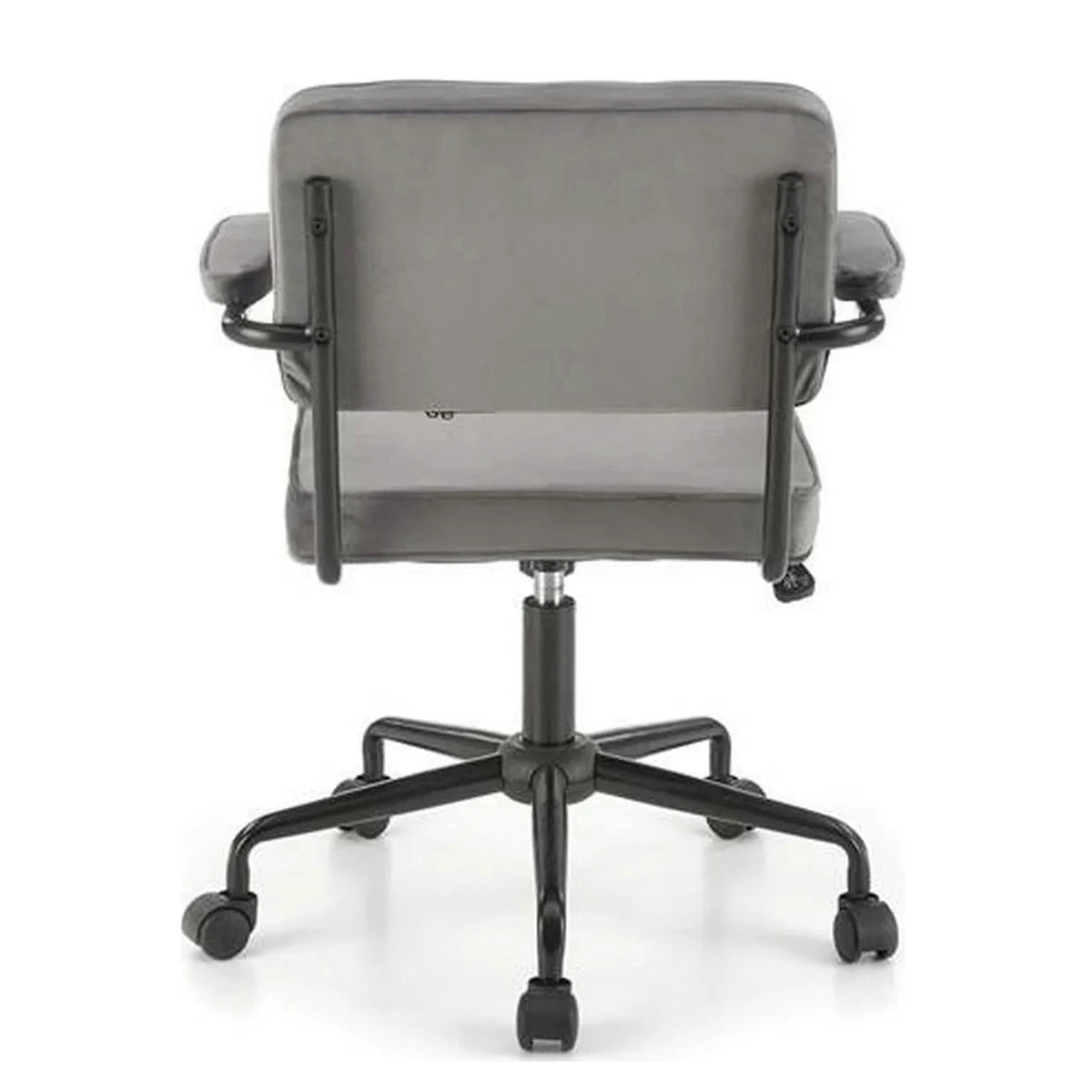 Scaun birou FIDEL, gri/negru, stofa clasica/metal, 62x56x81/91 cm
