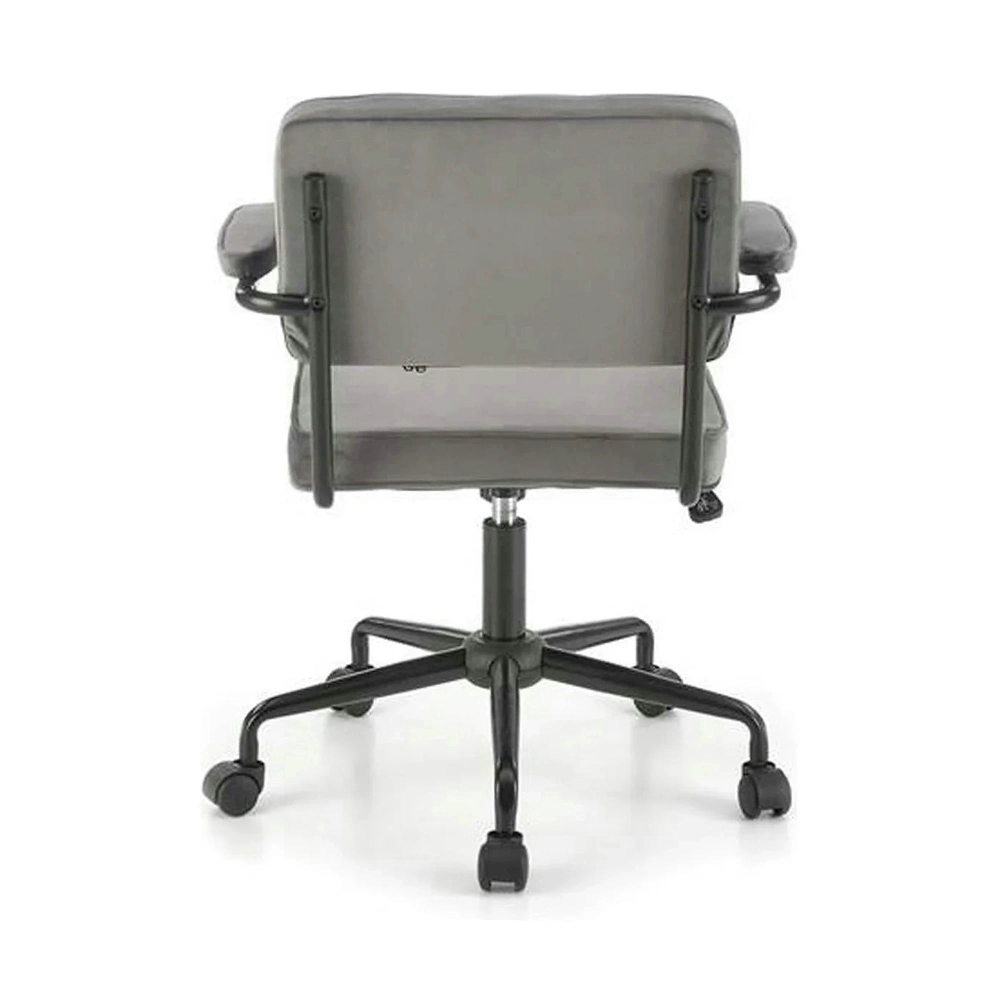 Scaun birou FIDEL, gri/negru, stofa clasica/metal, 62x56x81/91 cm