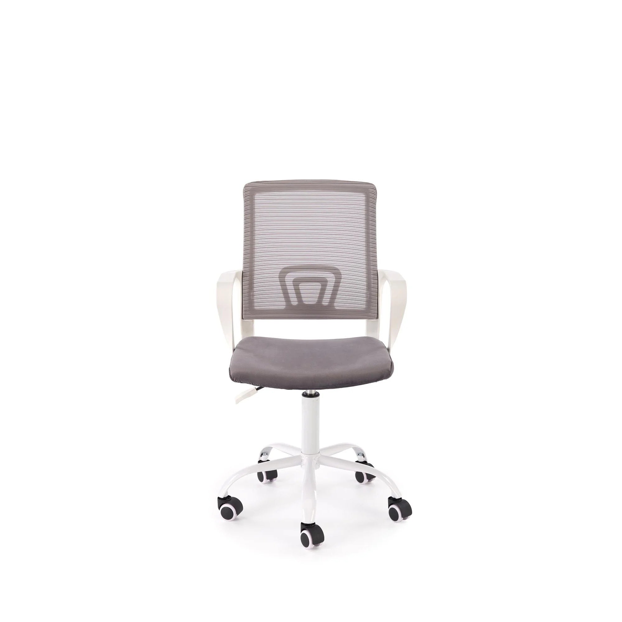 Scaun birou FRODO, gri/alb, stofa catifelata/plasa, 50x51x88/100 cm