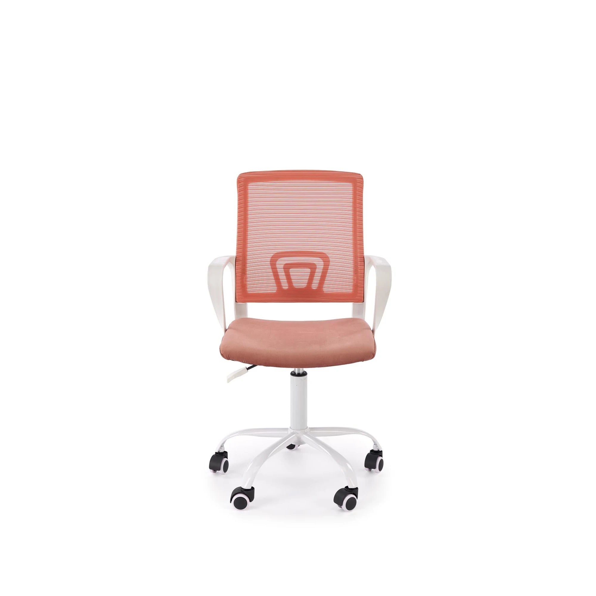 Scaun birou FRODO, roz/alb, stofa catifelata/plasa, 50x51x88/100 cm