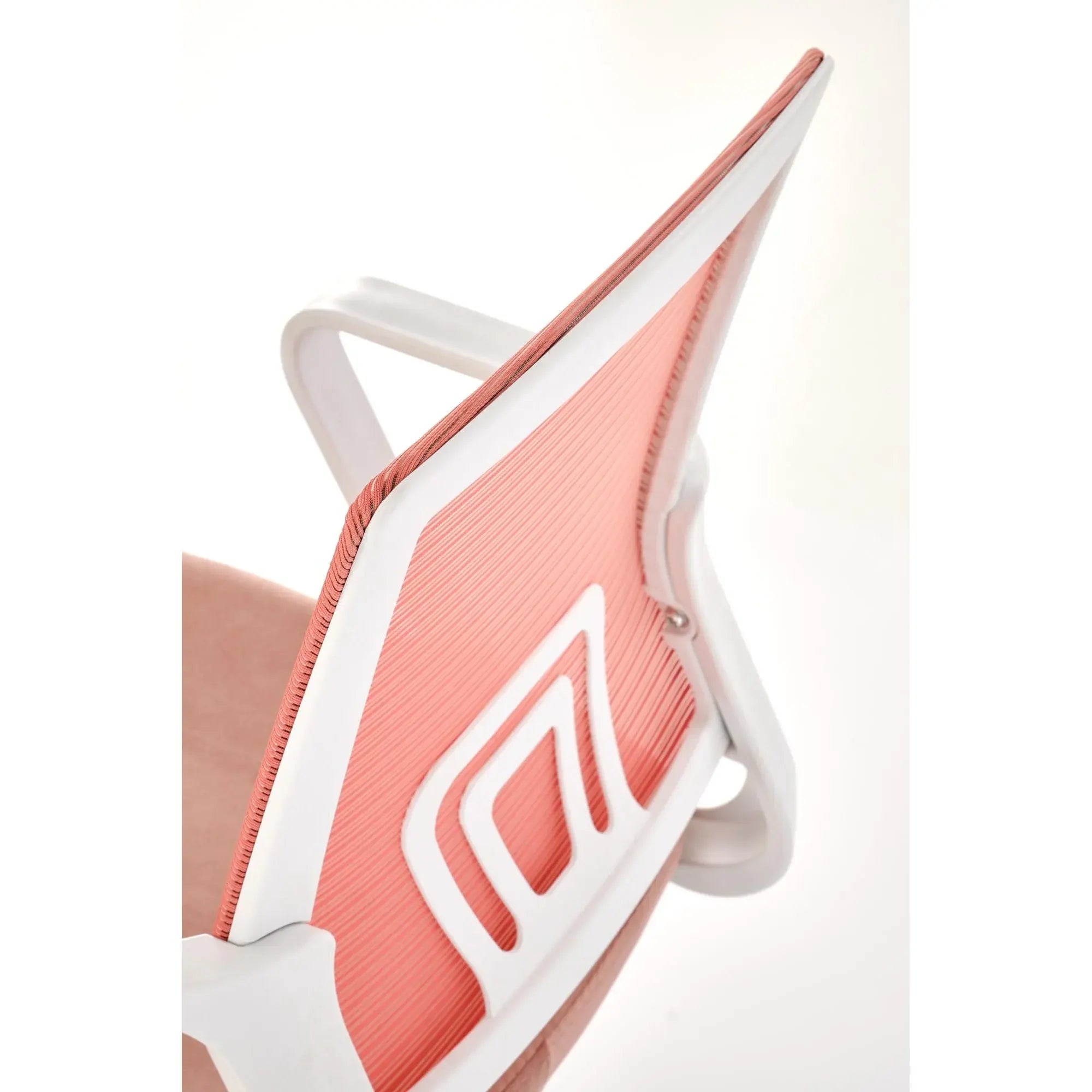 Scaun birou FRODO, roz/alb, stofa catifelata/plasa, 50x51x88/100 cm