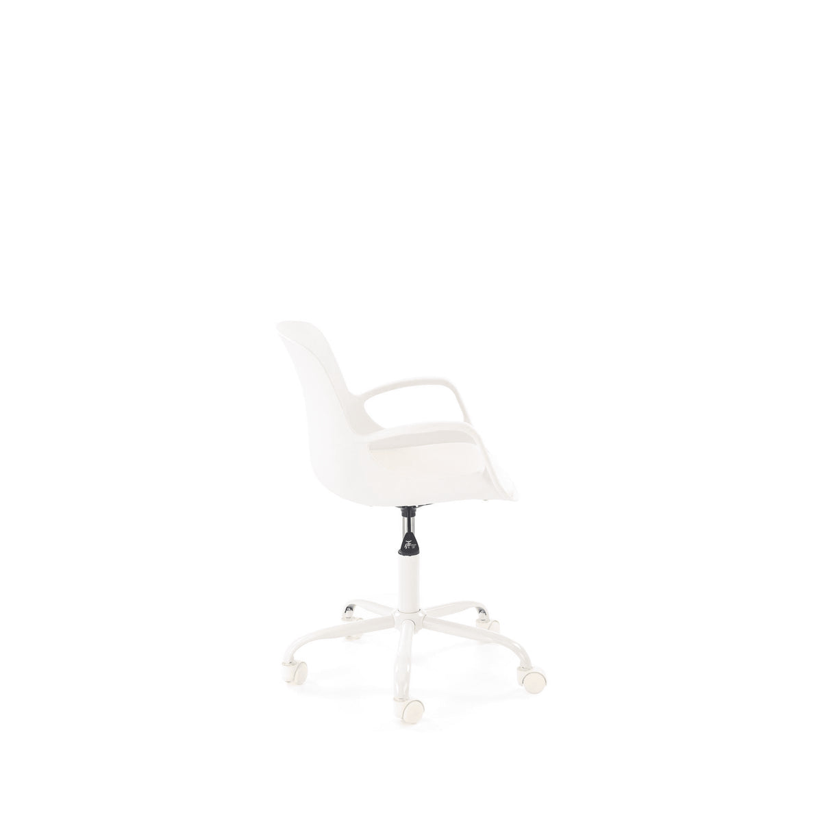 Scaun birou FROST, alb, piele ecologica/metal, 58x55x78/88 cm