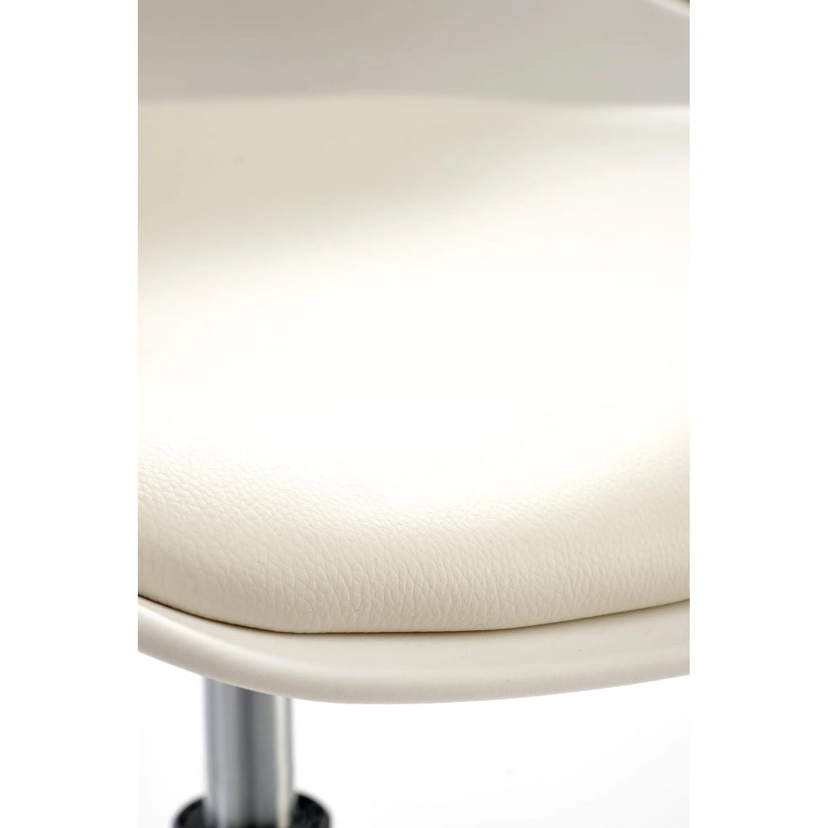 Scaun birou FROST, alb, piele ecologica/metal, 58x55x78/88 cm