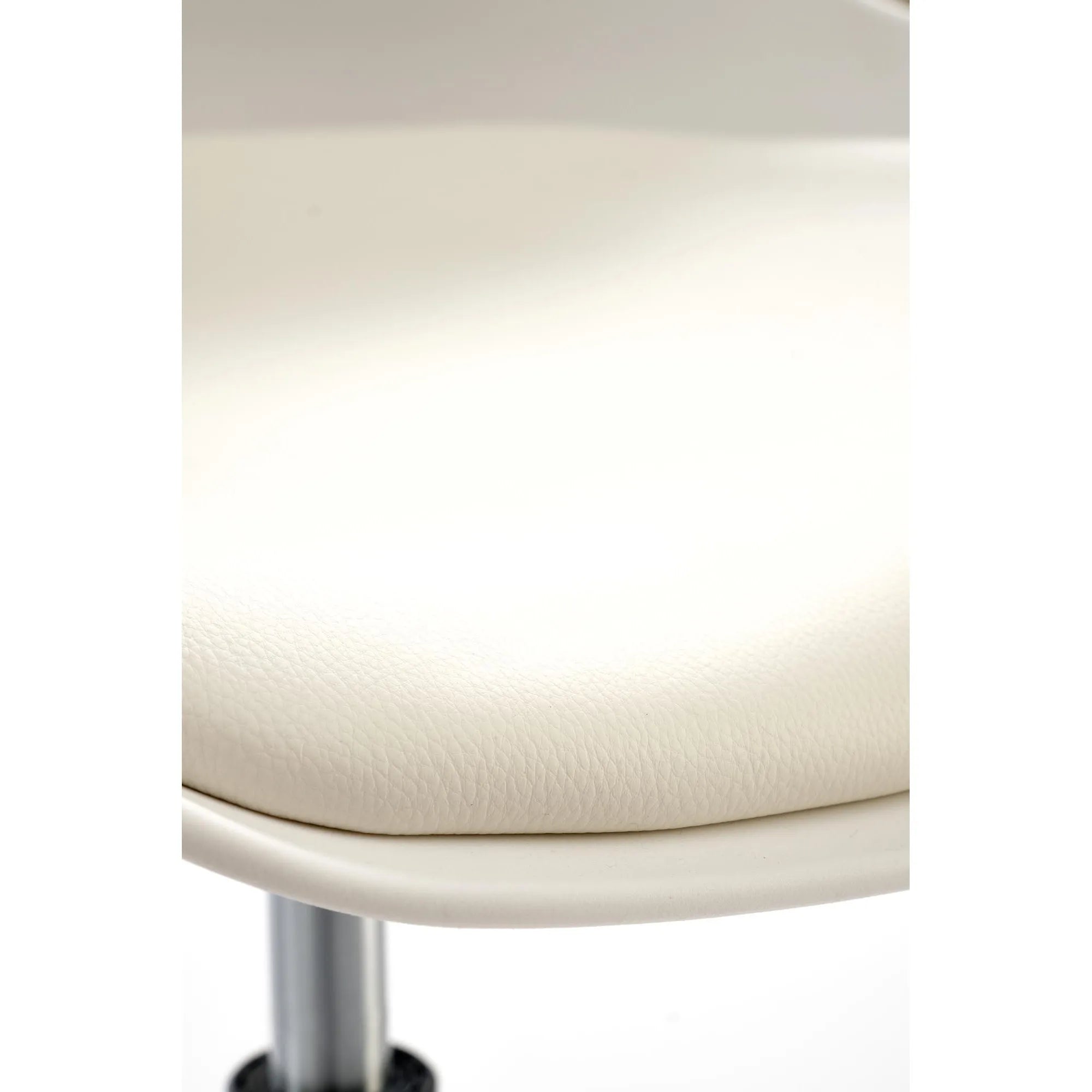 Scaun birou FROST, alb, piele ecologica/metal, 58x55x78/88 cm