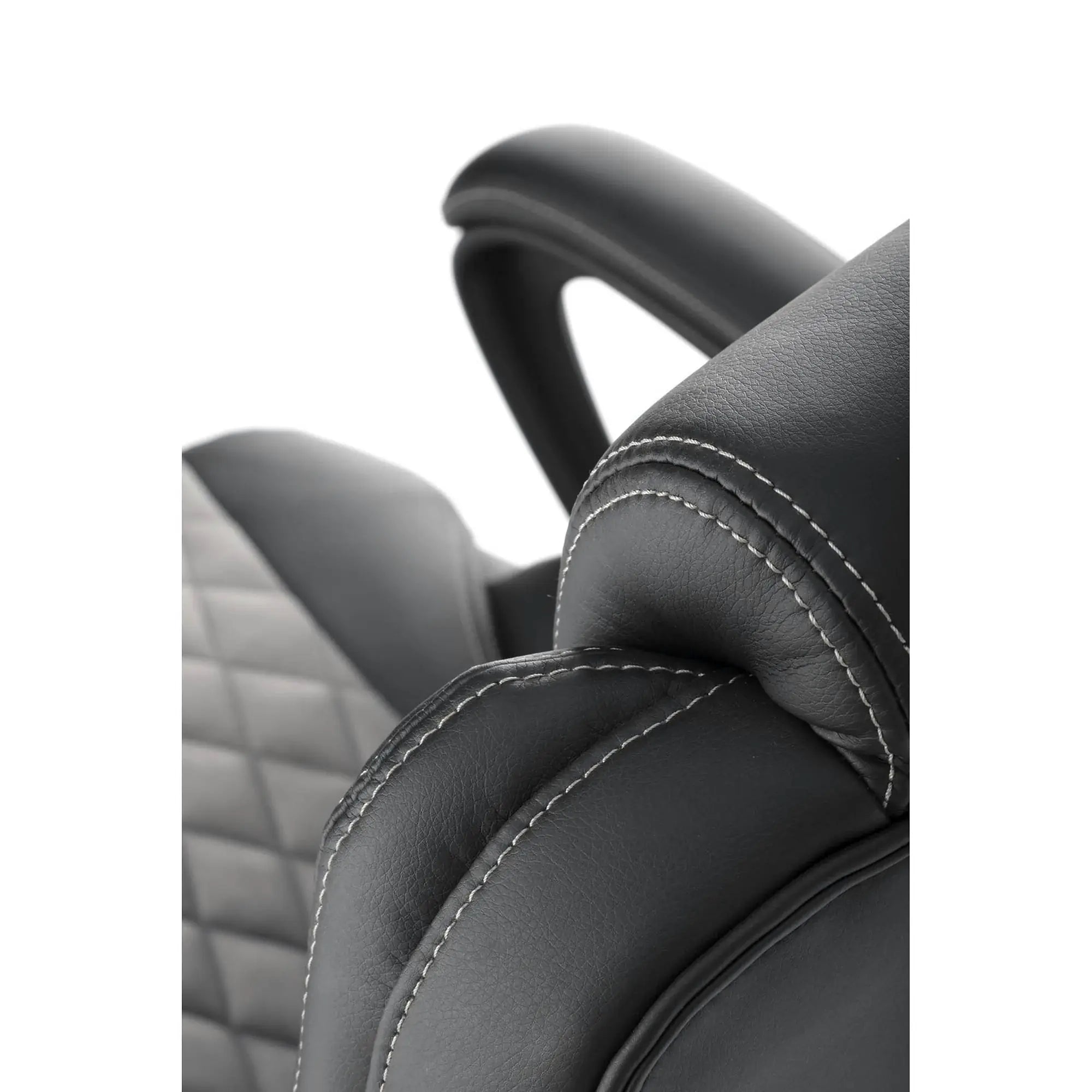 Scaun birou GANDALF, gri/negru, piele ecologica, 65x73x113/120 cm