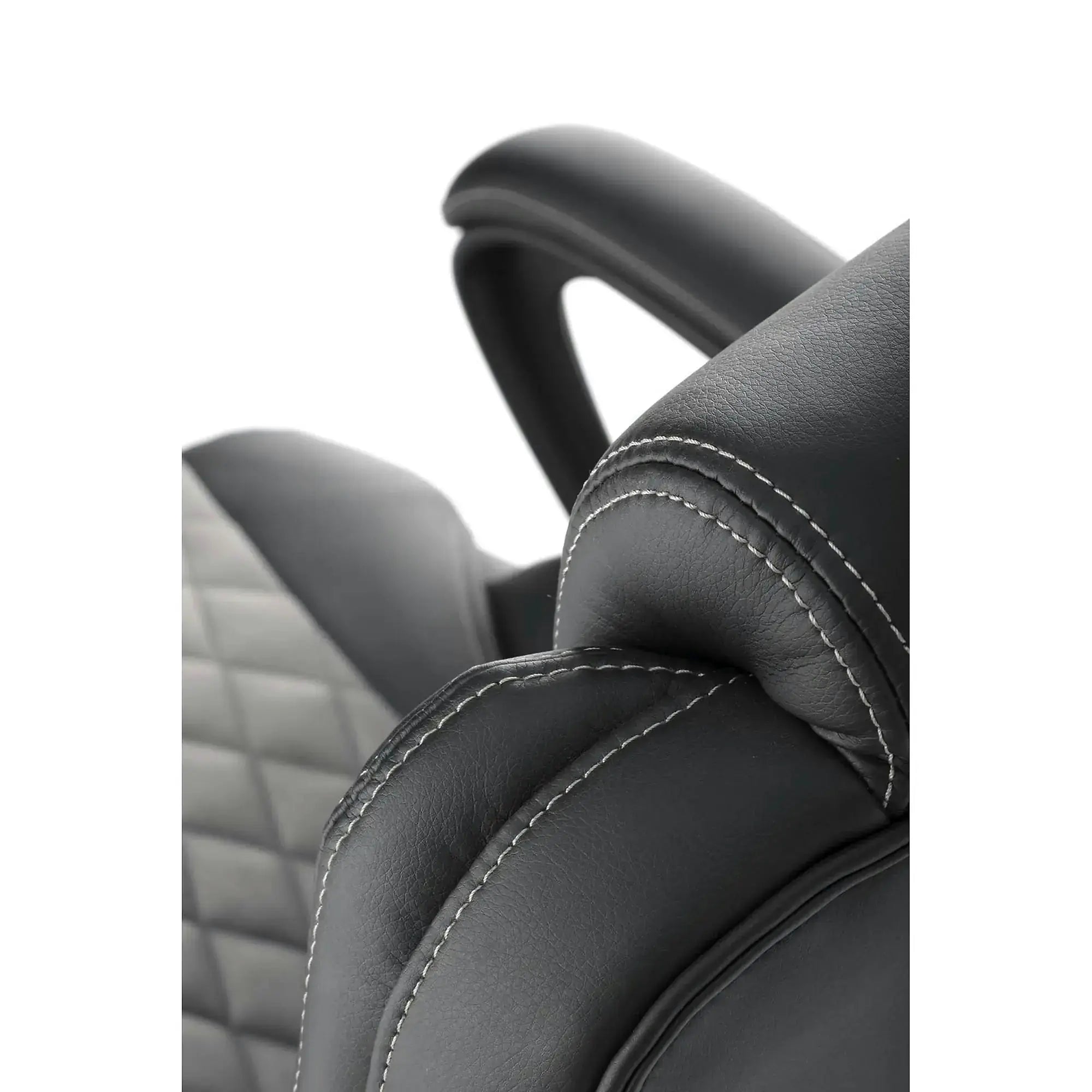 Scaun birou GANDALF, gri/negru, piele ecologica, 65x73x113/120 cm