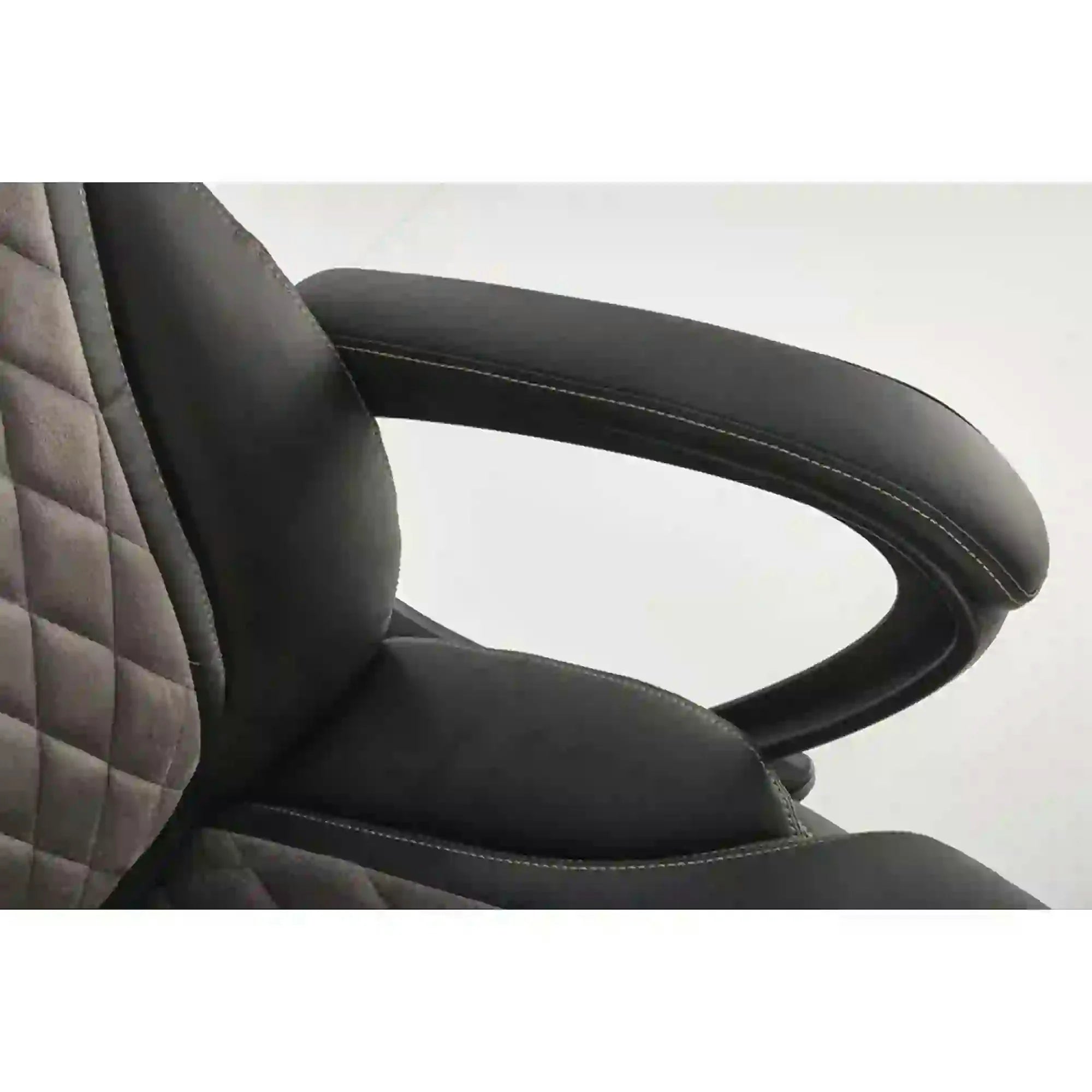 Scaun birou GANDALF, gri/negru, piele ecologica, 65x73x113/120 cm