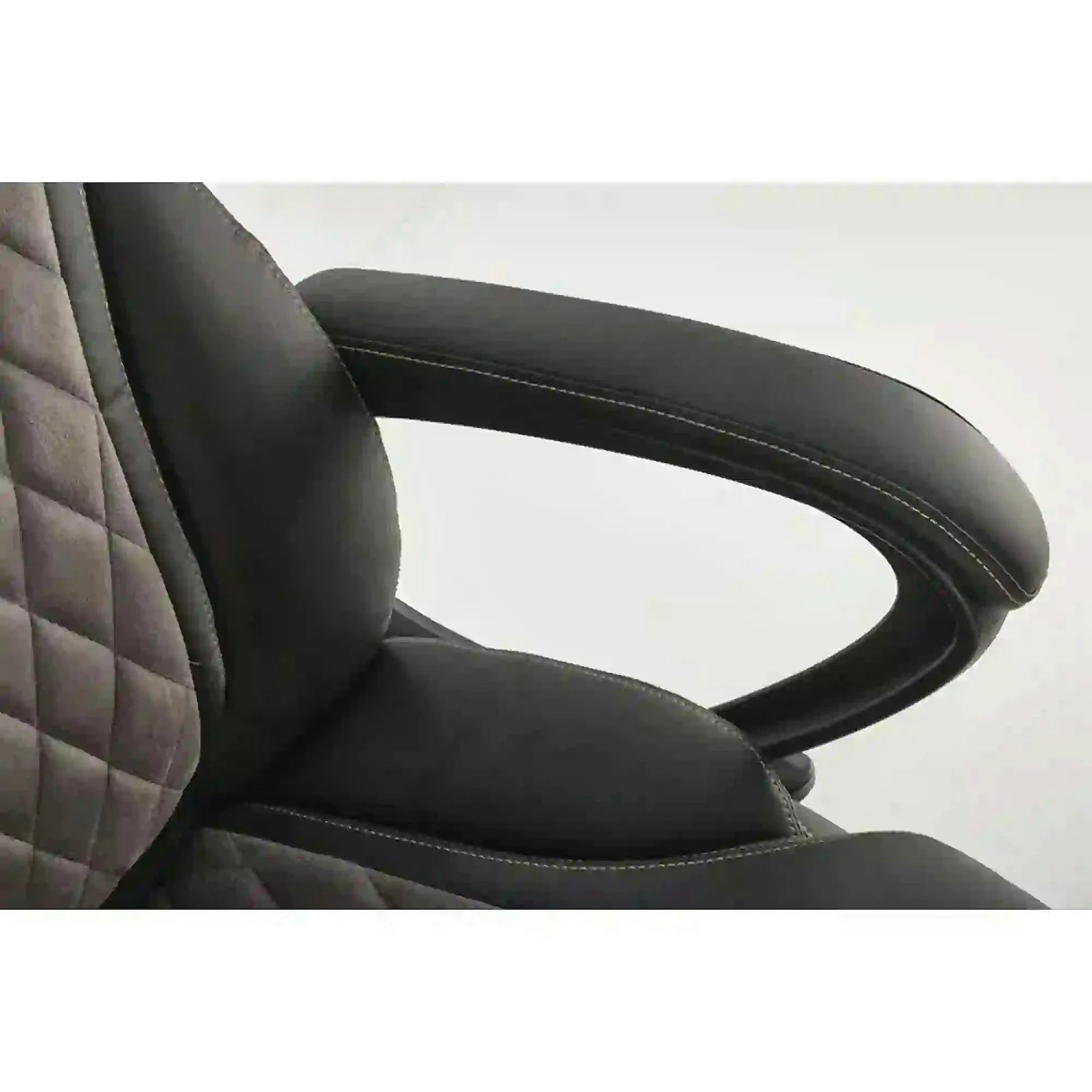 Scaun birou GANDALF, gri/negru, piele ecologica, 65x73x113/120 cm