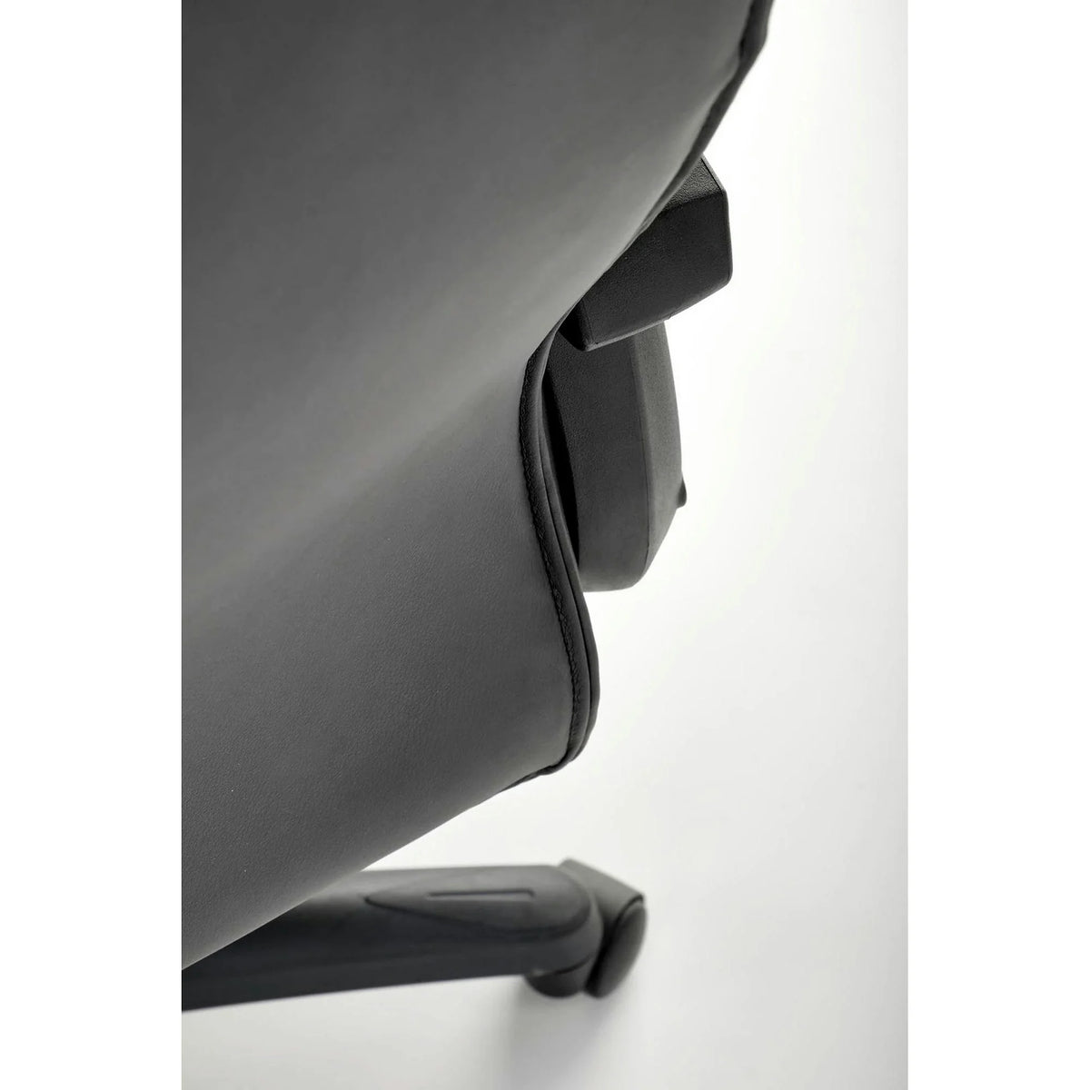 Scaun birou GANDALF, gri/negru, piele ecologica, 65x73x113/120 cm