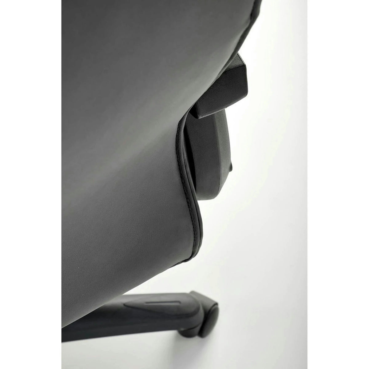 Scaun birou GANDALF, gri/negru, piele ecologica, 65x73x113/120 cm