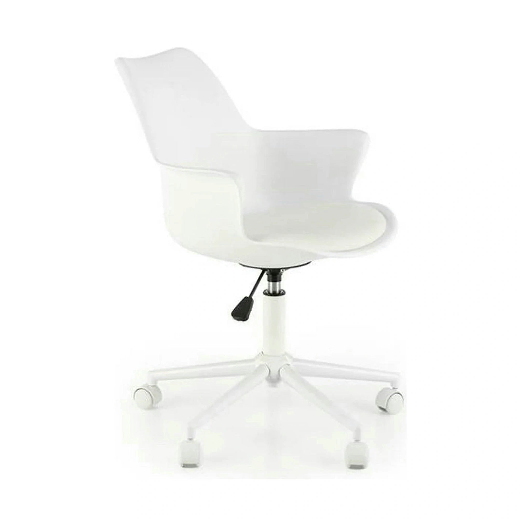 Scaun birou GASLY, alb, piele ecologica, 62x64x80/92 cm