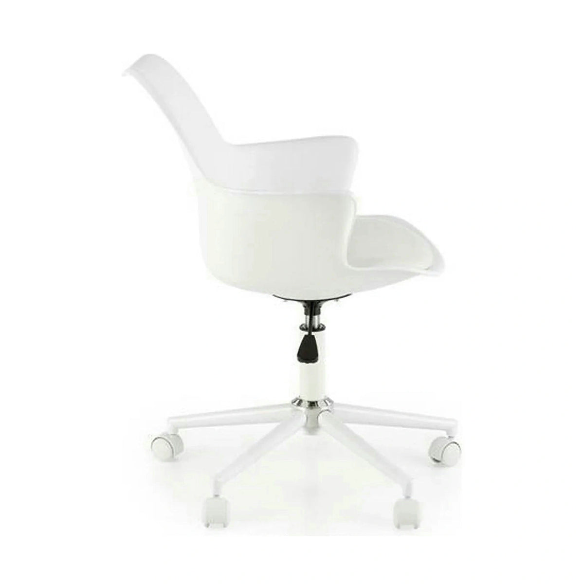 Scaun birou GASLY, alb, piele ecologica, 62x64x80/92 cm