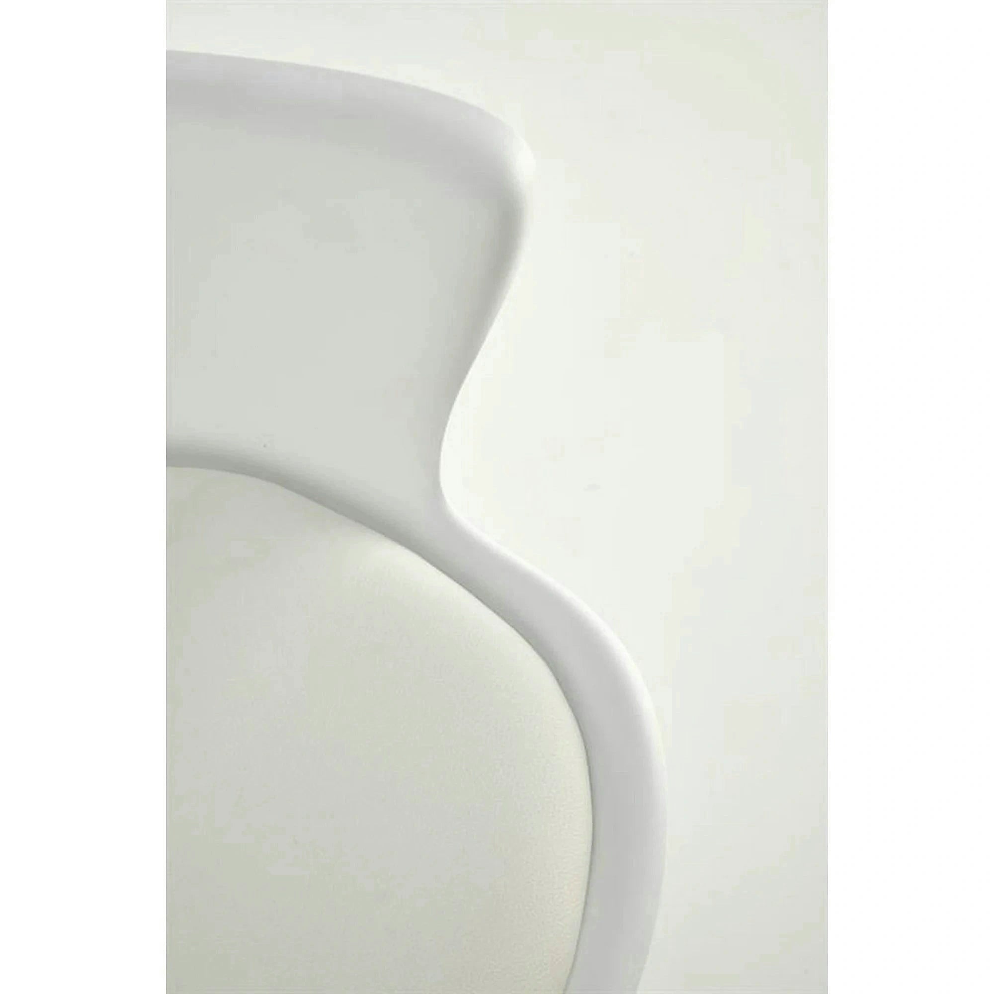 Scaun birou GASLY, alb, piele ecologica, 62x64x80/92 cm