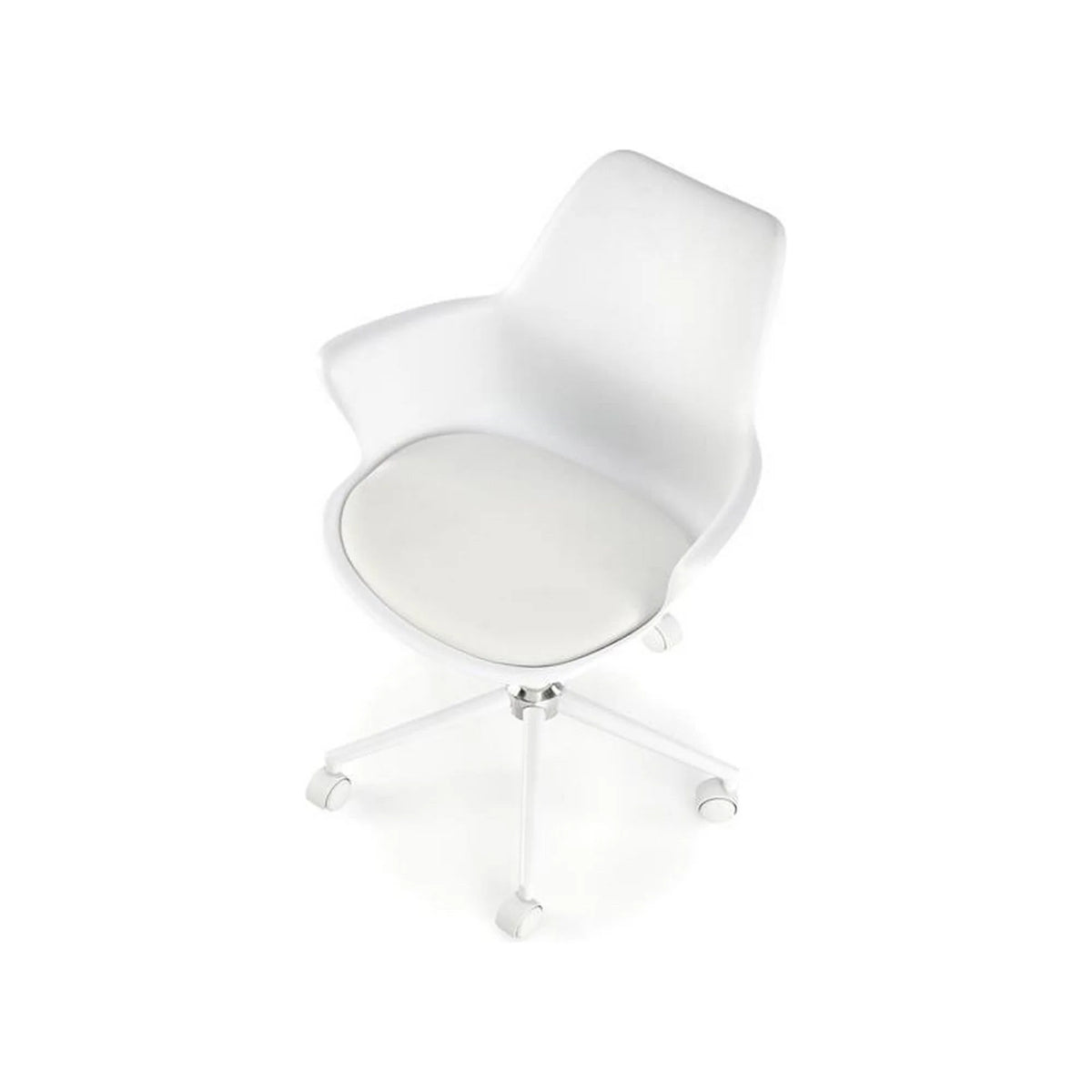 Scaun birou GASLY, alb, piele ecologica, 62x64x80/92 cm