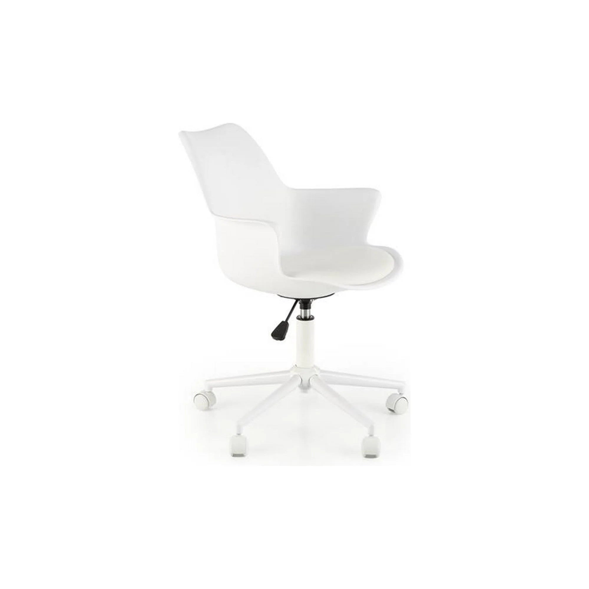 Scaun birou GASLY, alb, piele ecologica, 62x64x80/92 cm