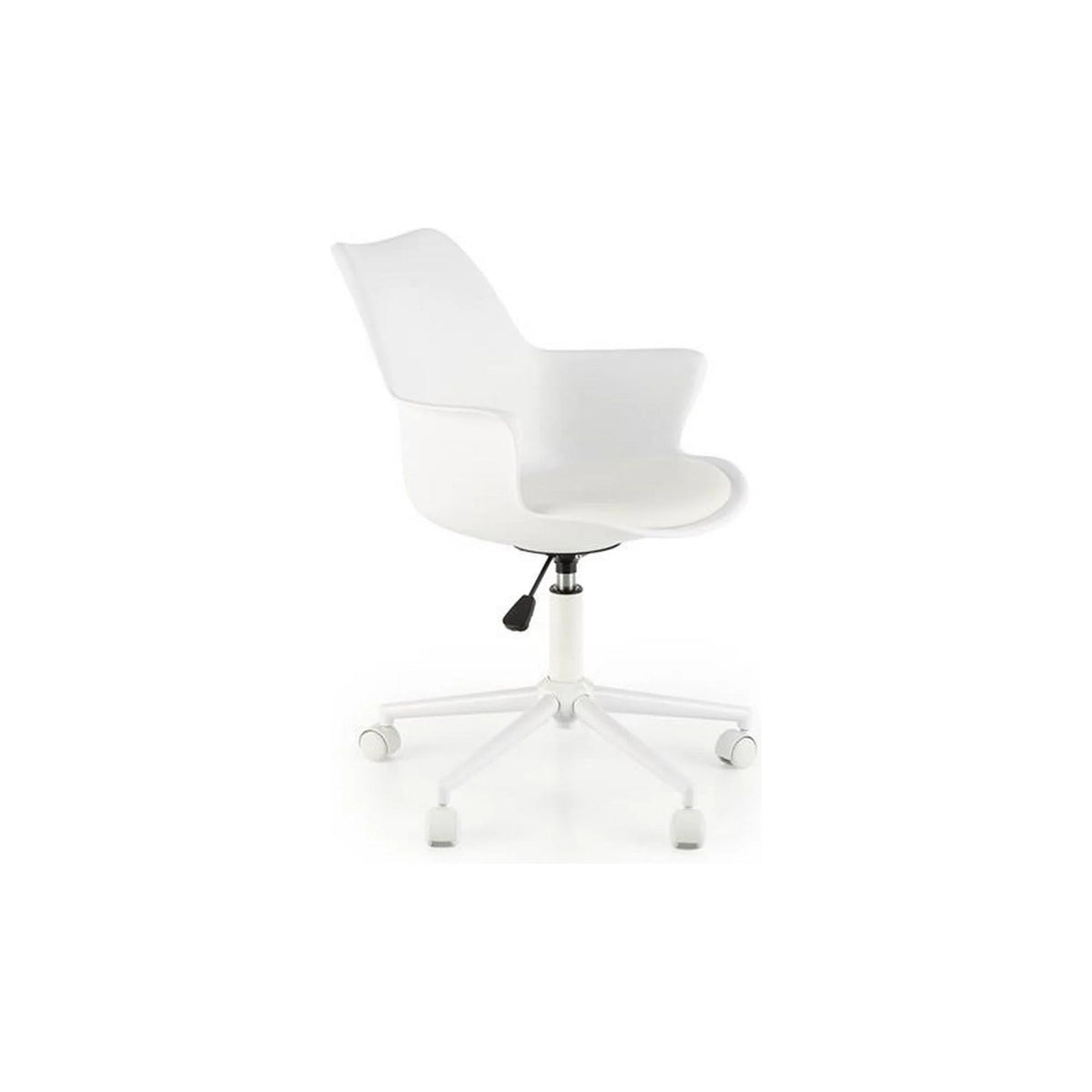 Scaun birou GASLY, alb, piele ecologica, 62x64x80/92 cm