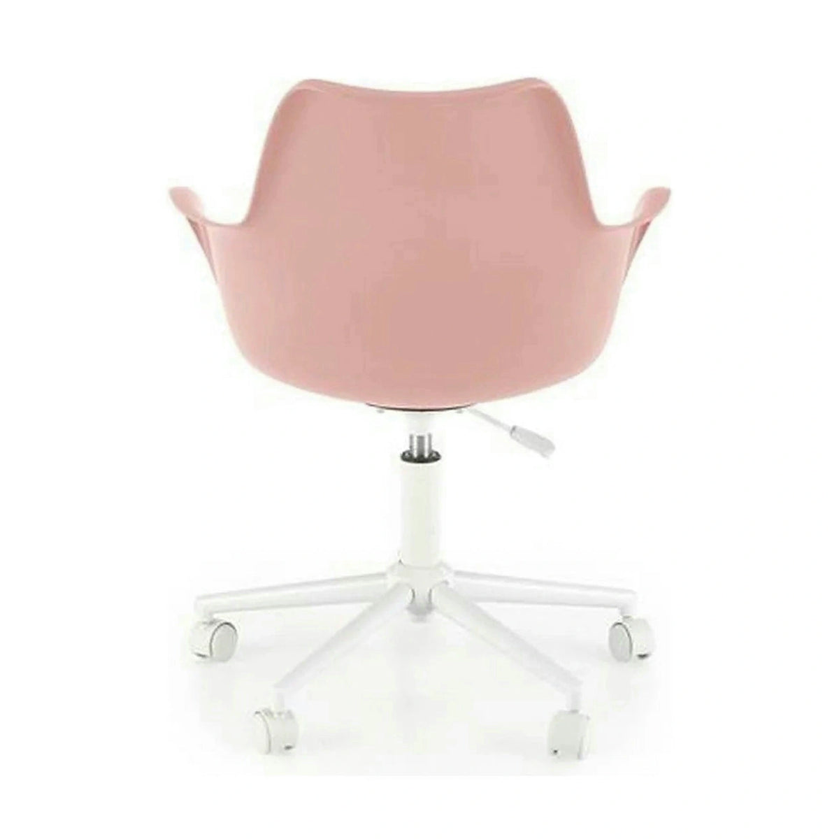 Scaun birou GASLY, roz/alb, piele ecologica, 62x64x80/ cm