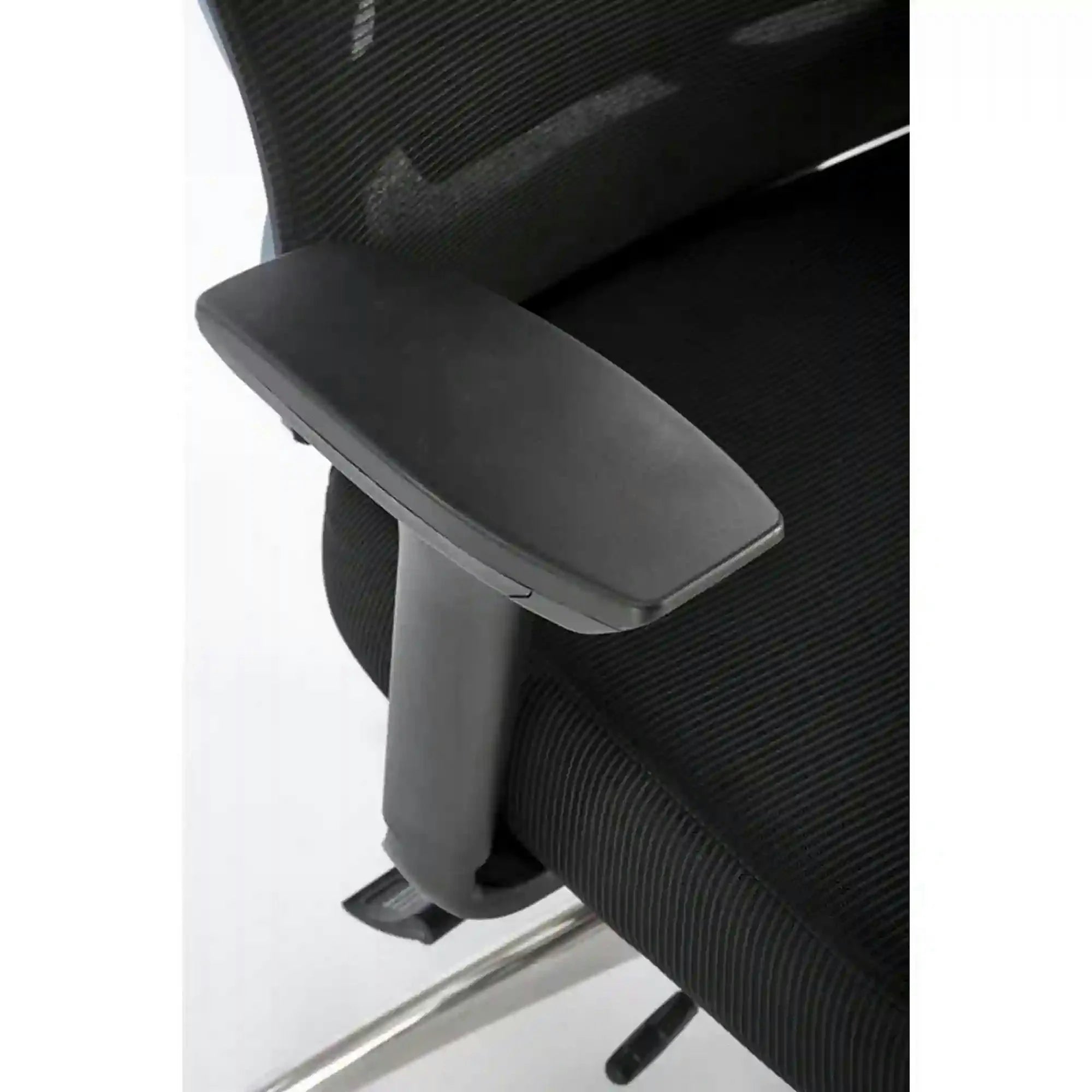 Scaun birou GILBERTO, negru/crom, stofa clasica/metal, 70x64x121/129 cm