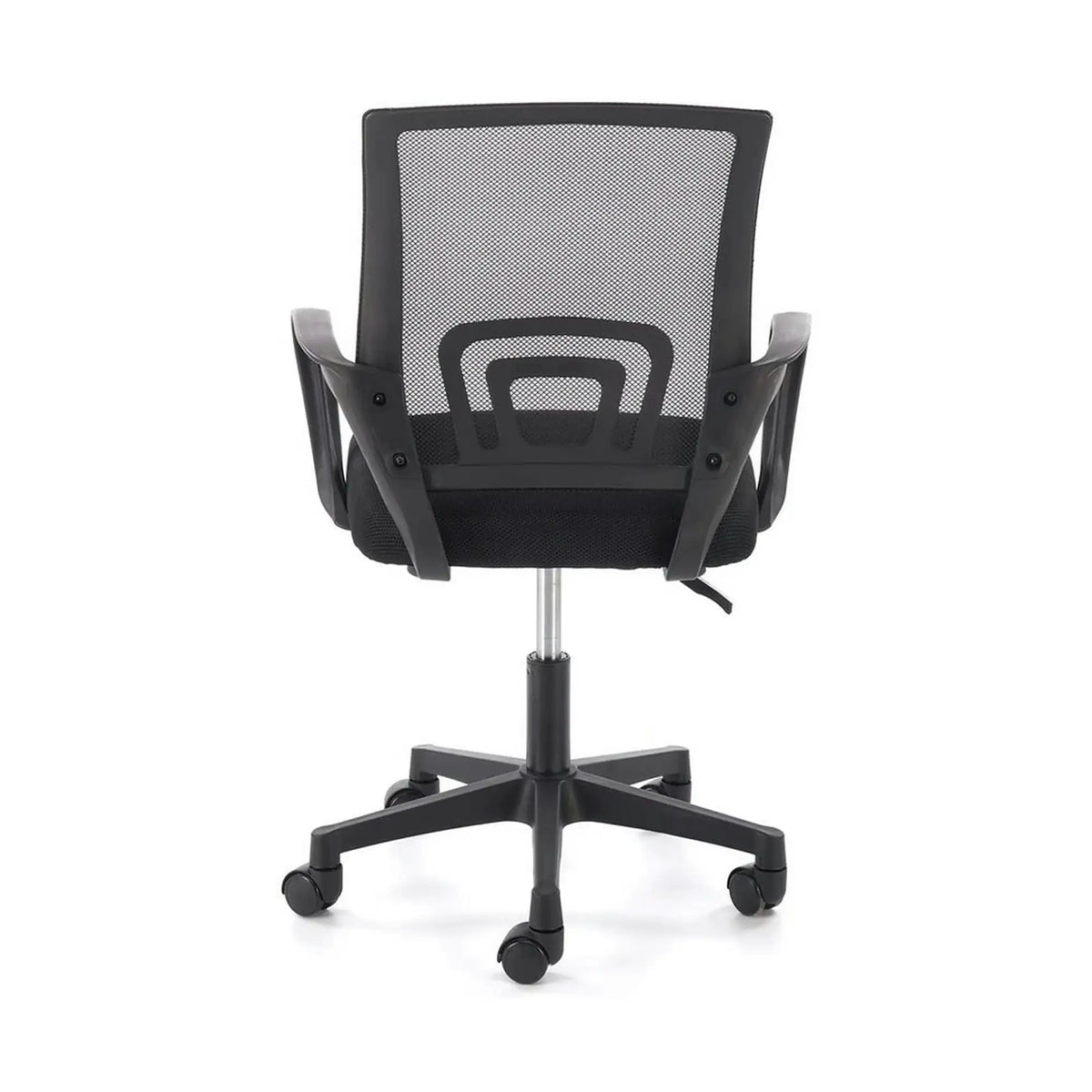 Scaun birou GIMLI, negru, stofa clasica/plastic, 60x53x84/94 cm