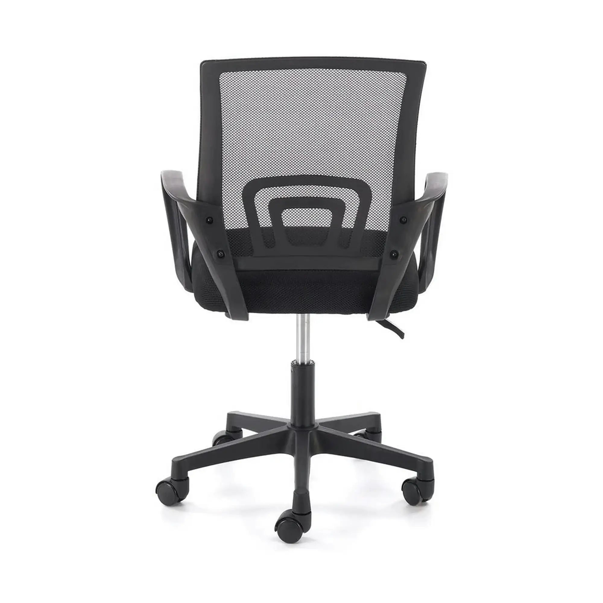 Scaun birou GIMLI, negru, stofa clasica/plastic, 60x53x84/94 cm