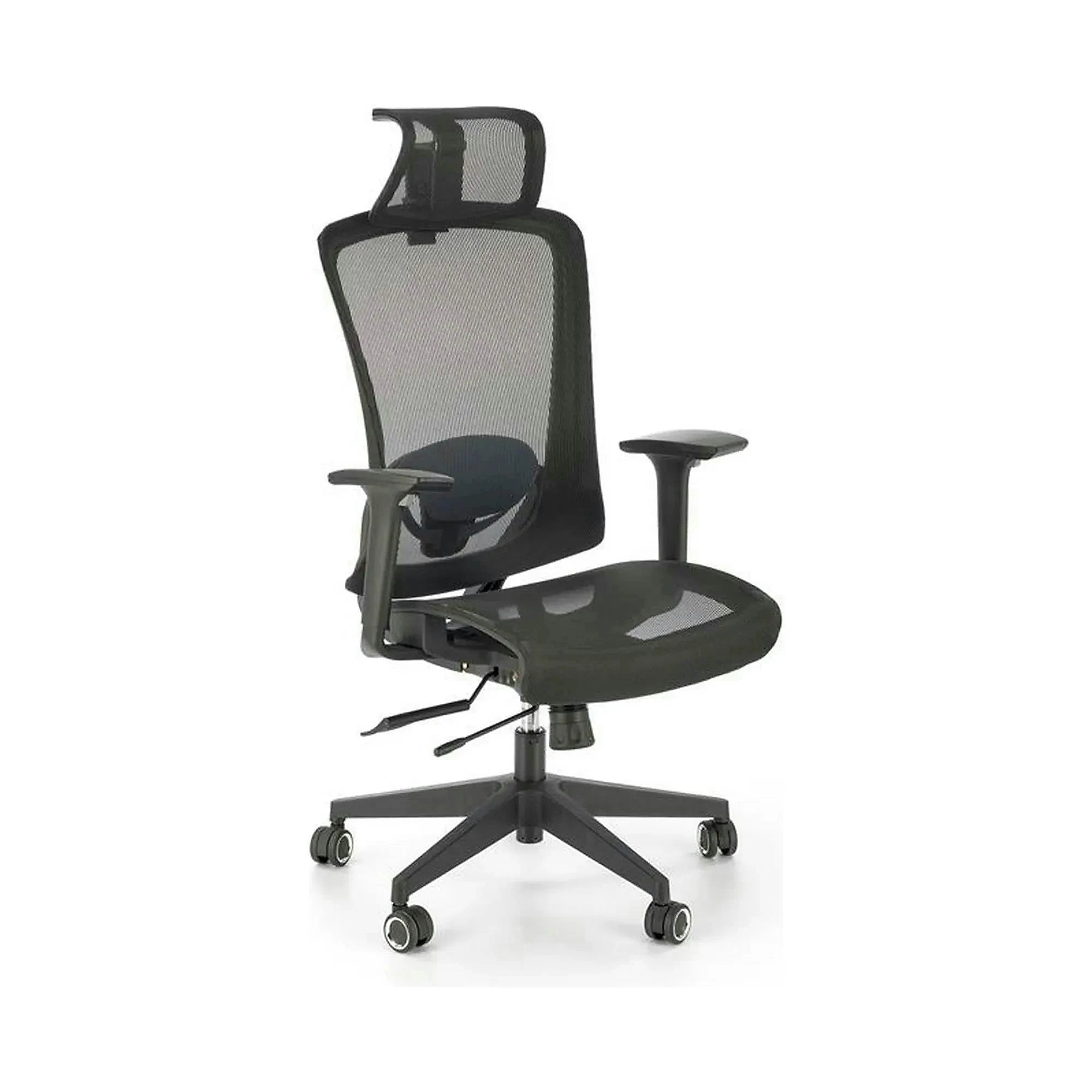 Scaun birou GOLIAT, negru, stofa clasica, 63x63x125 cm