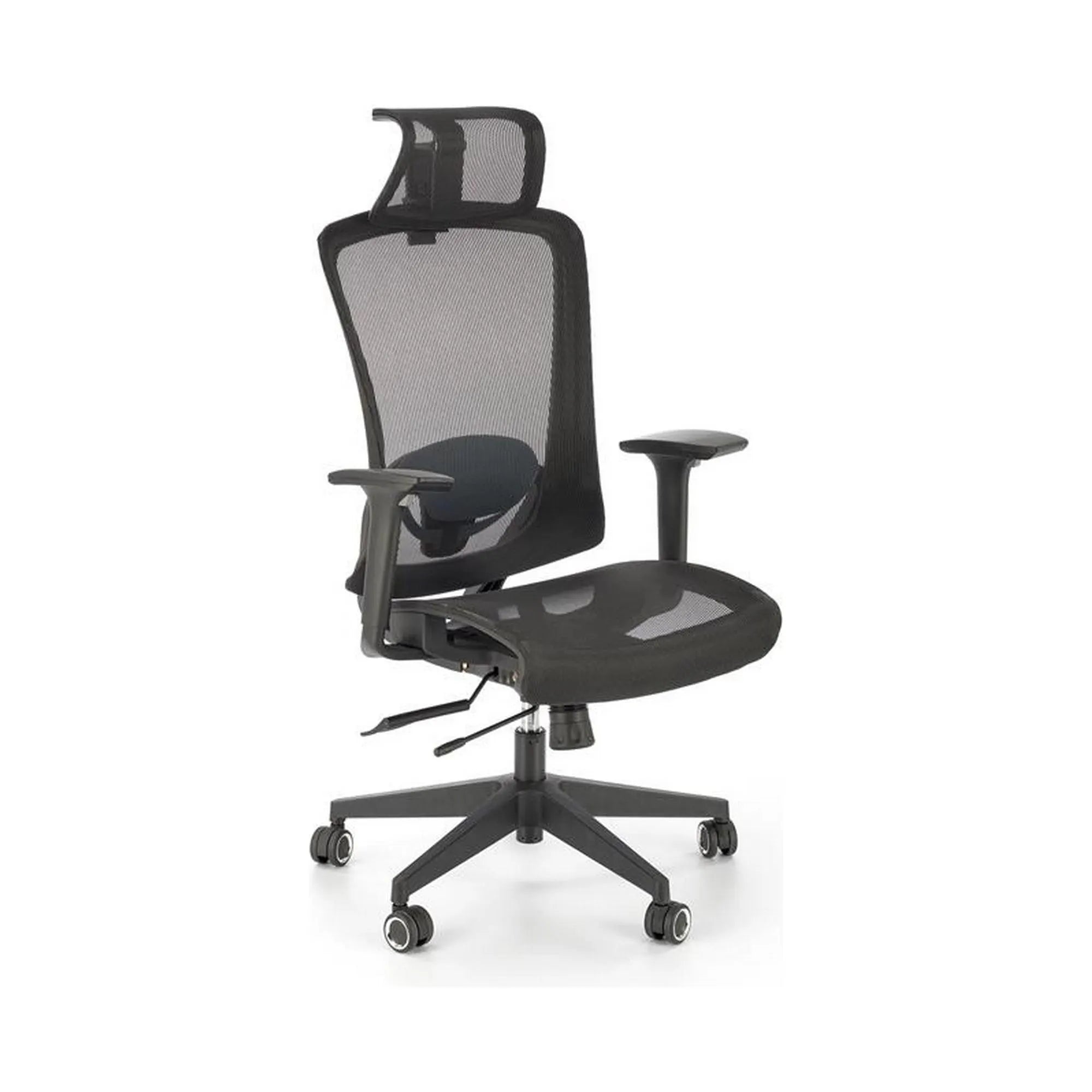 Scaun birou GOLIAT, negru, stofa clasica, 63x63x125 cm