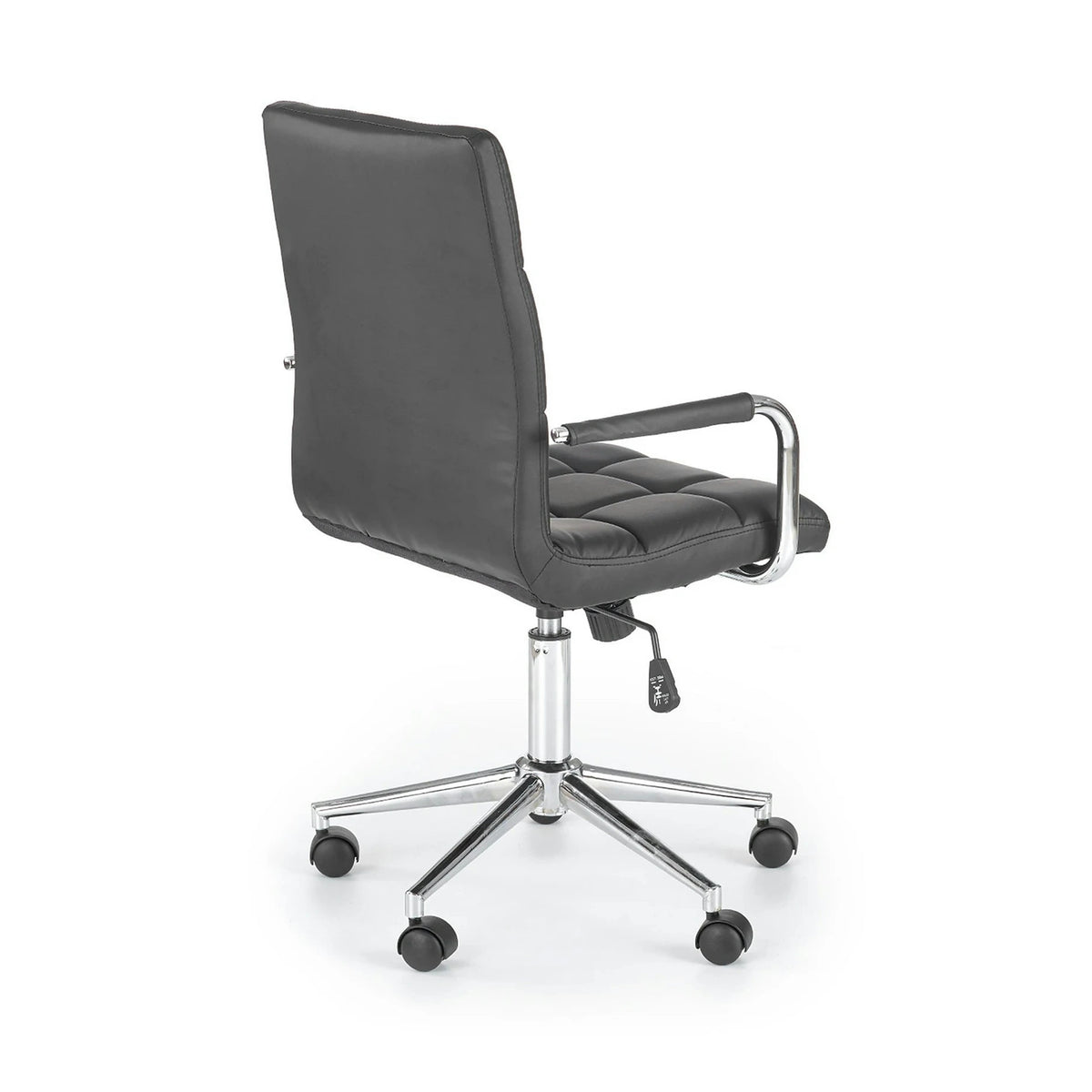 Scaun birou GONZO 2, negru, piele ecologica, 53x60x98/110 cm
