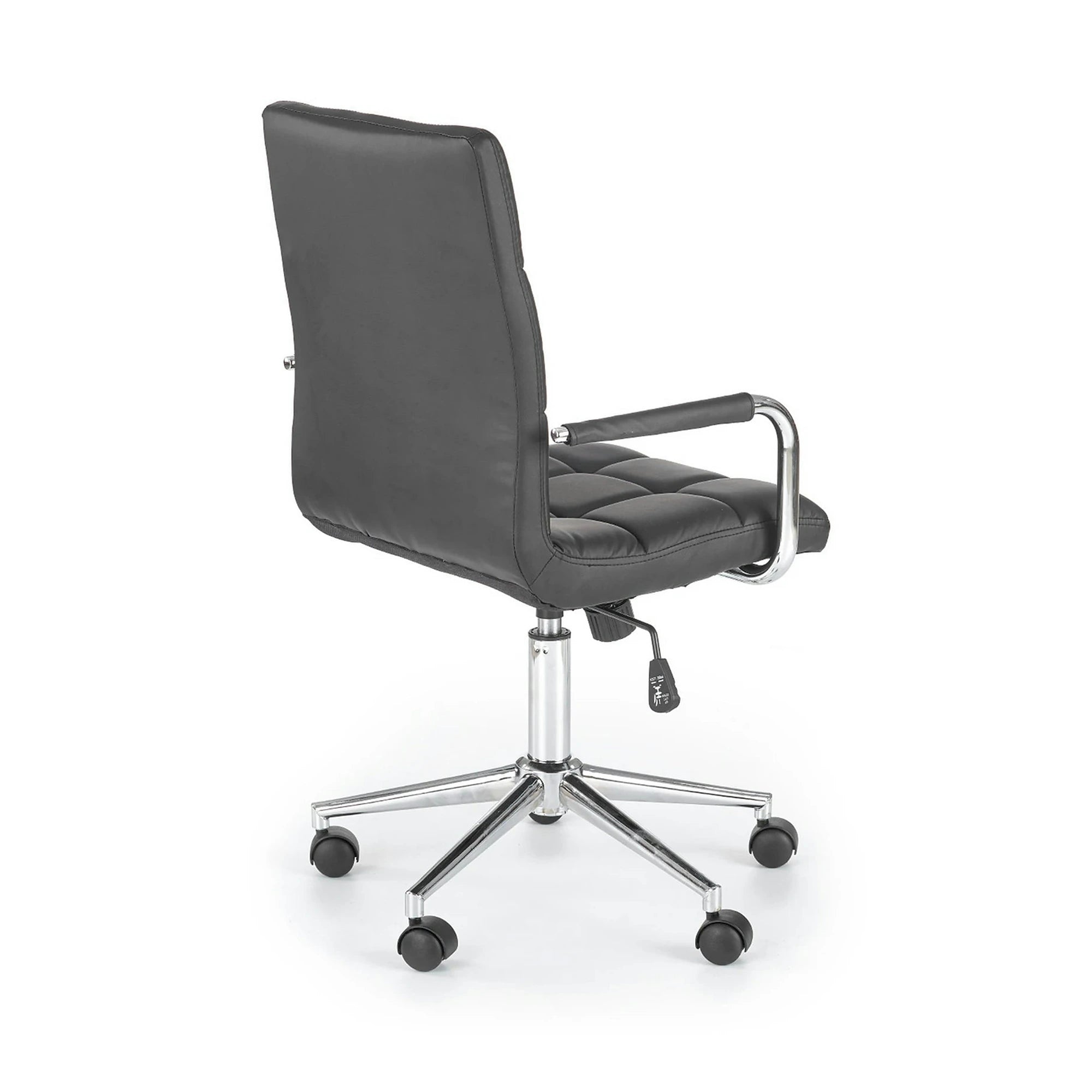 Scaun birou GONZO 2, negru, piele ecologica, 53x60x98/110 cm
