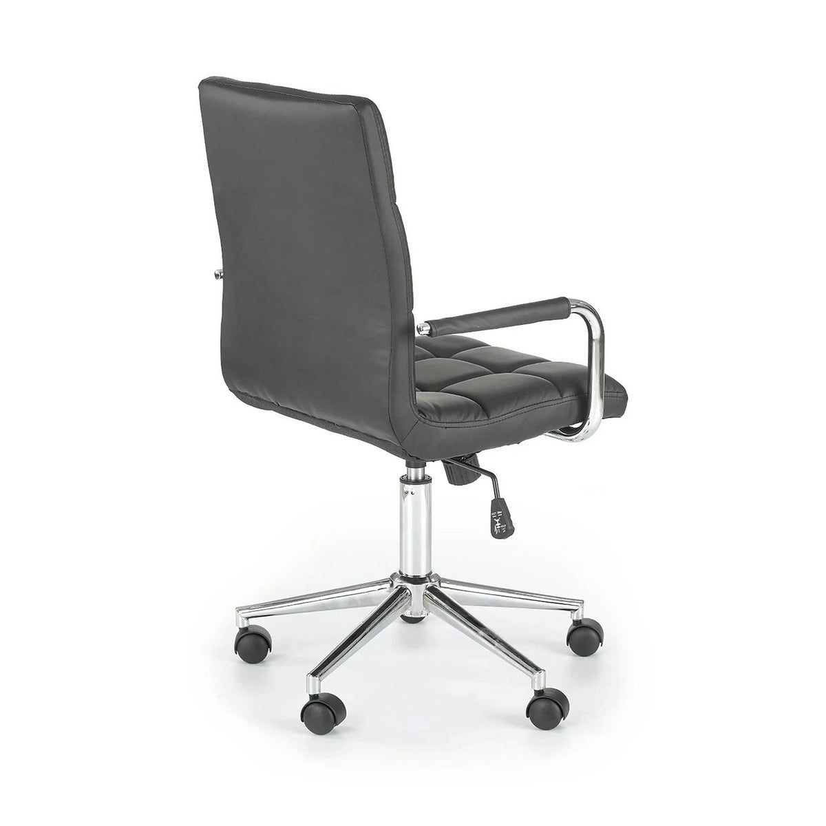 Scaun birou GONZO 2, negru, piele ecologica, 53x60x98/110 cm