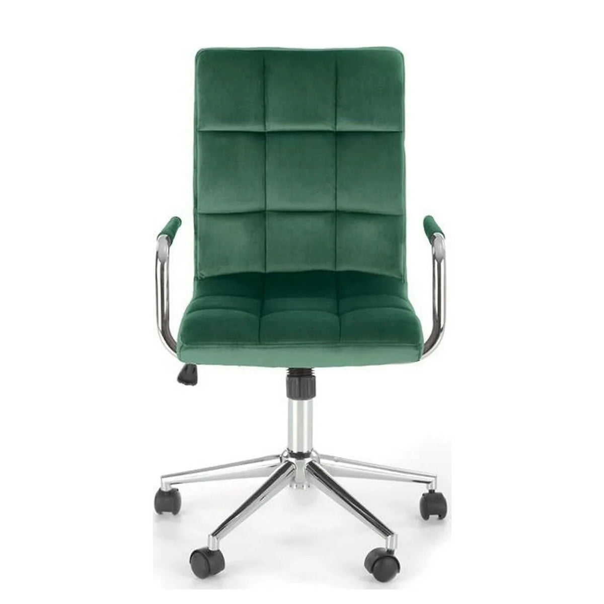 Scaun birou GONZO 4, verde, stofa catifelata, 60x53x93/105 cm